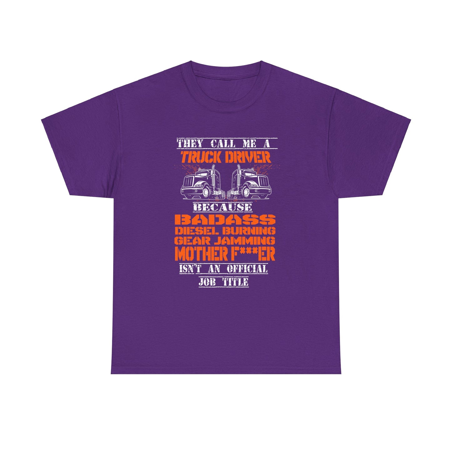 Bad Ass Trucker Tee - Gildan® 5000 Heavy Cotton™ Adult T-Shirt, Tough Design & Classic Fit