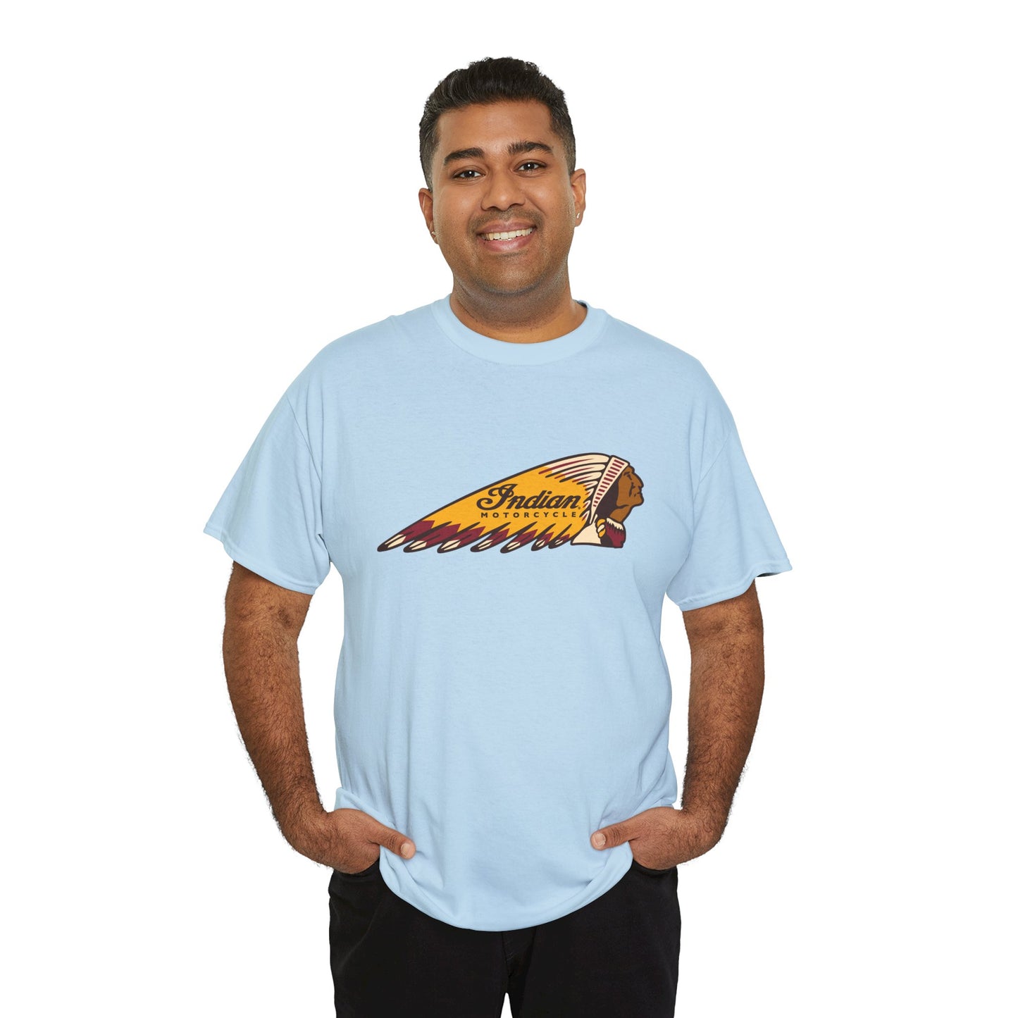 Indian Motorcycles Classic Tee - Gildan® 5000 Heavy Cotton™, Iconic Design, Perfect for Every Biker