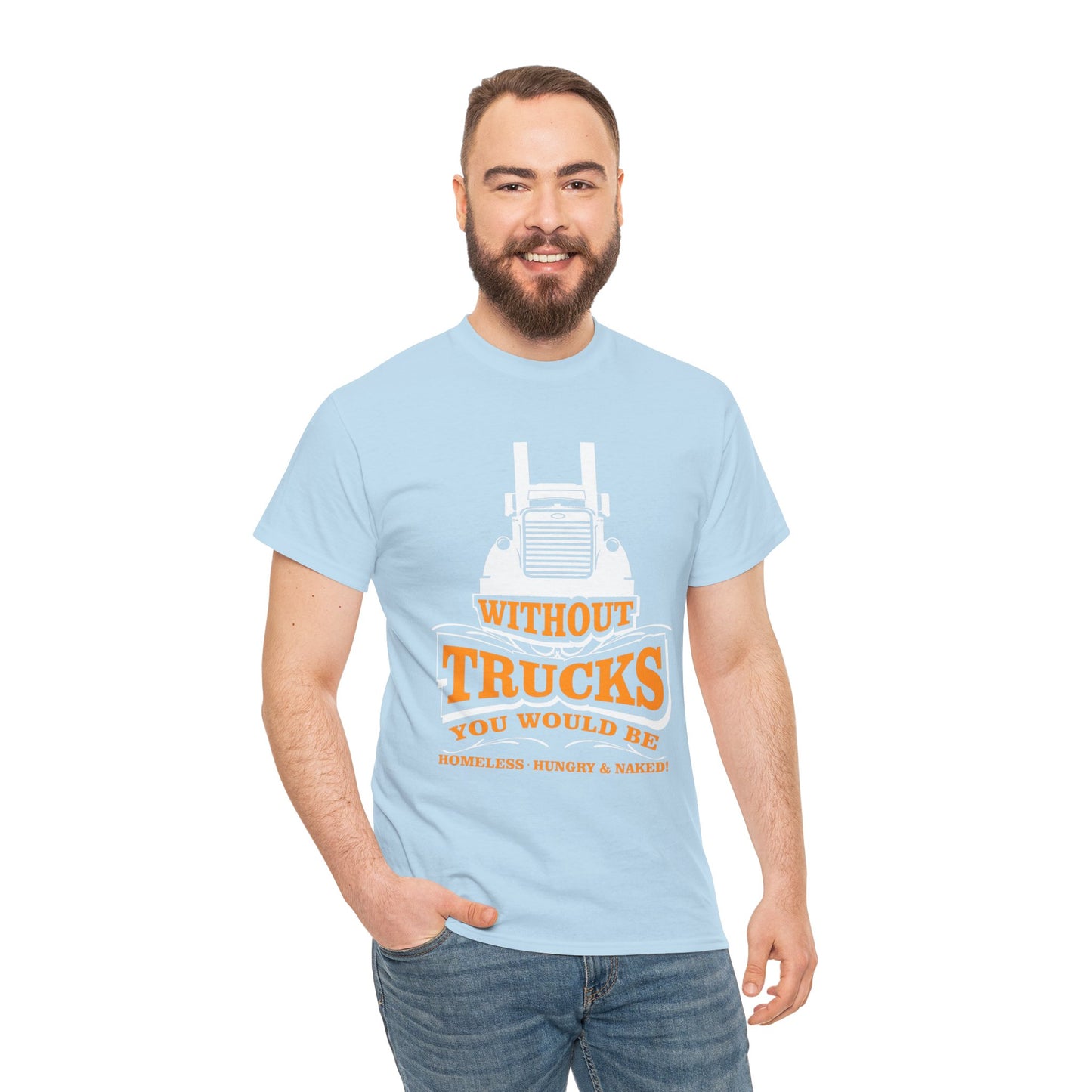 Edgy Trucker Style: Without Trucks You’d Be... Heavy Cotton Shirt