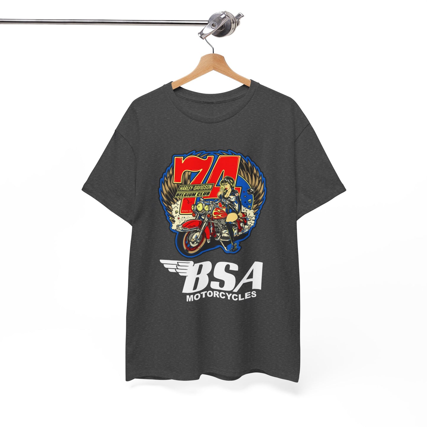 Harley Girl Biker T-Shirt - Gildan® 5000 Heavy Cotton™, Iconic Style for Female Riders