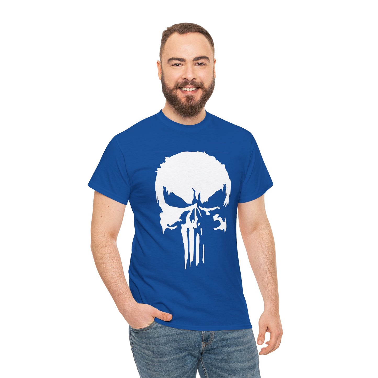 Edgy & Fierce: The Punisher Skull Tee | Gildan® 5000 Heavy Cotton™ - Classic Midweight Fabric for Comfort