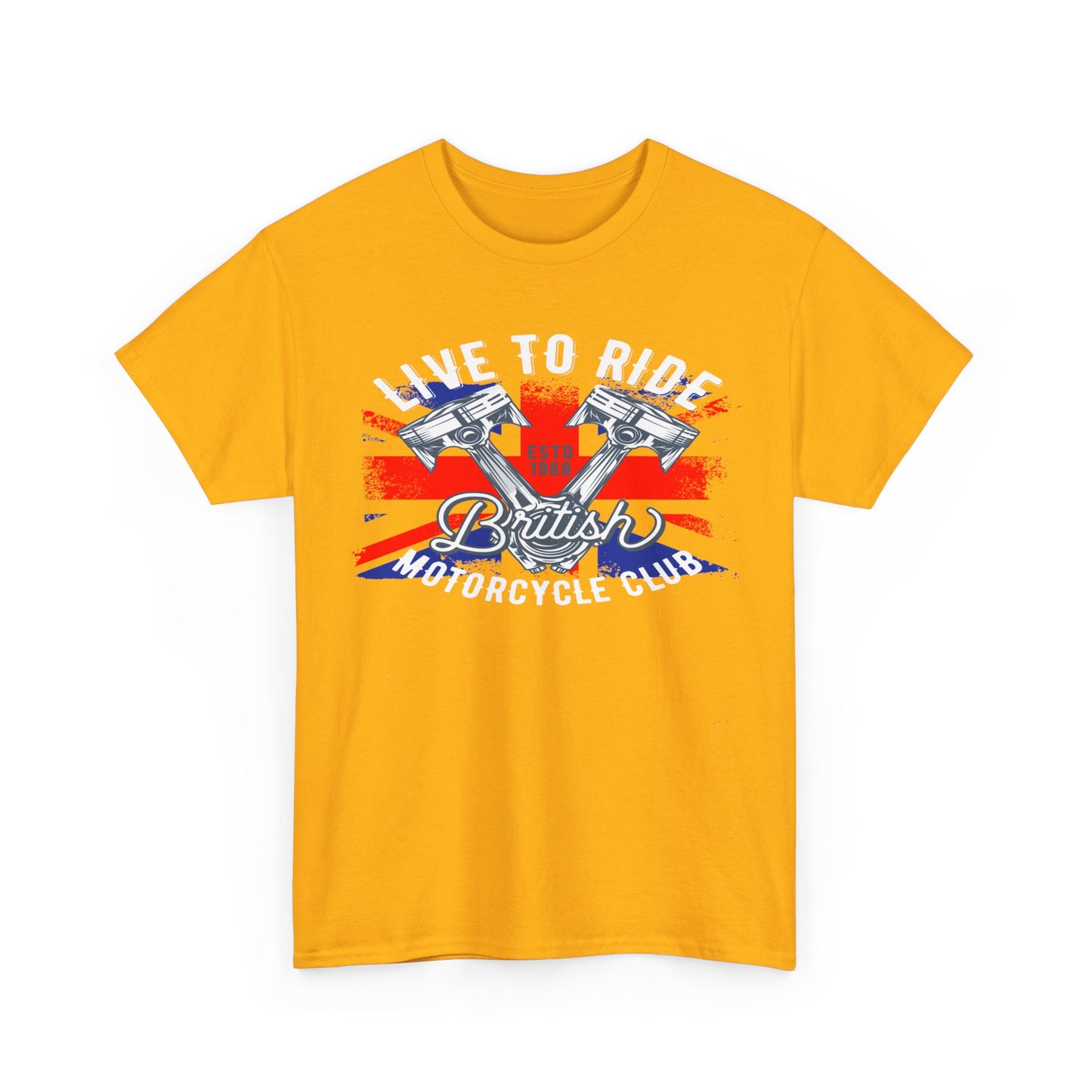 Live To Ride T-Shirt | Gildan® 5000 Heavy Cotton™ - Edgy Biker Style with Classic Fit