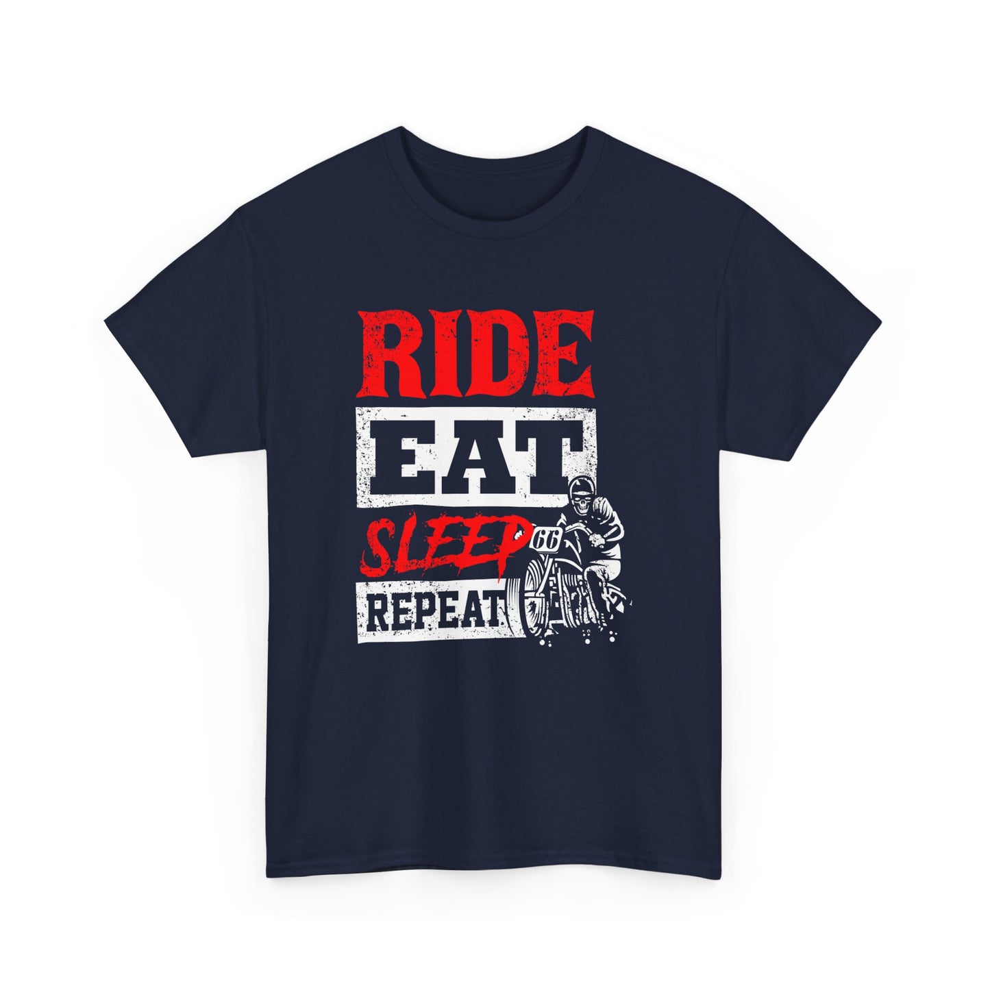 Ride, Eat, Sleep, Repeat Lifestyle Tee | Gildan® 5000 Heavy Cotton™ - Classic Comfort for Bikers
