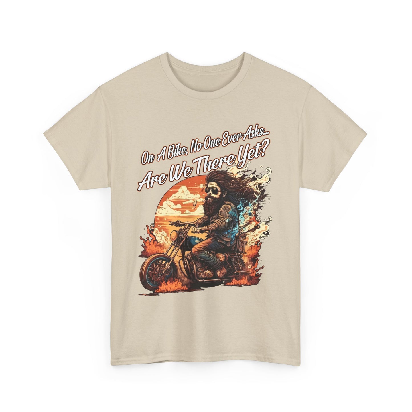 Heavy Cotton 'Are We There Yet?' Biker Tee - Classic Style for Road Warriors