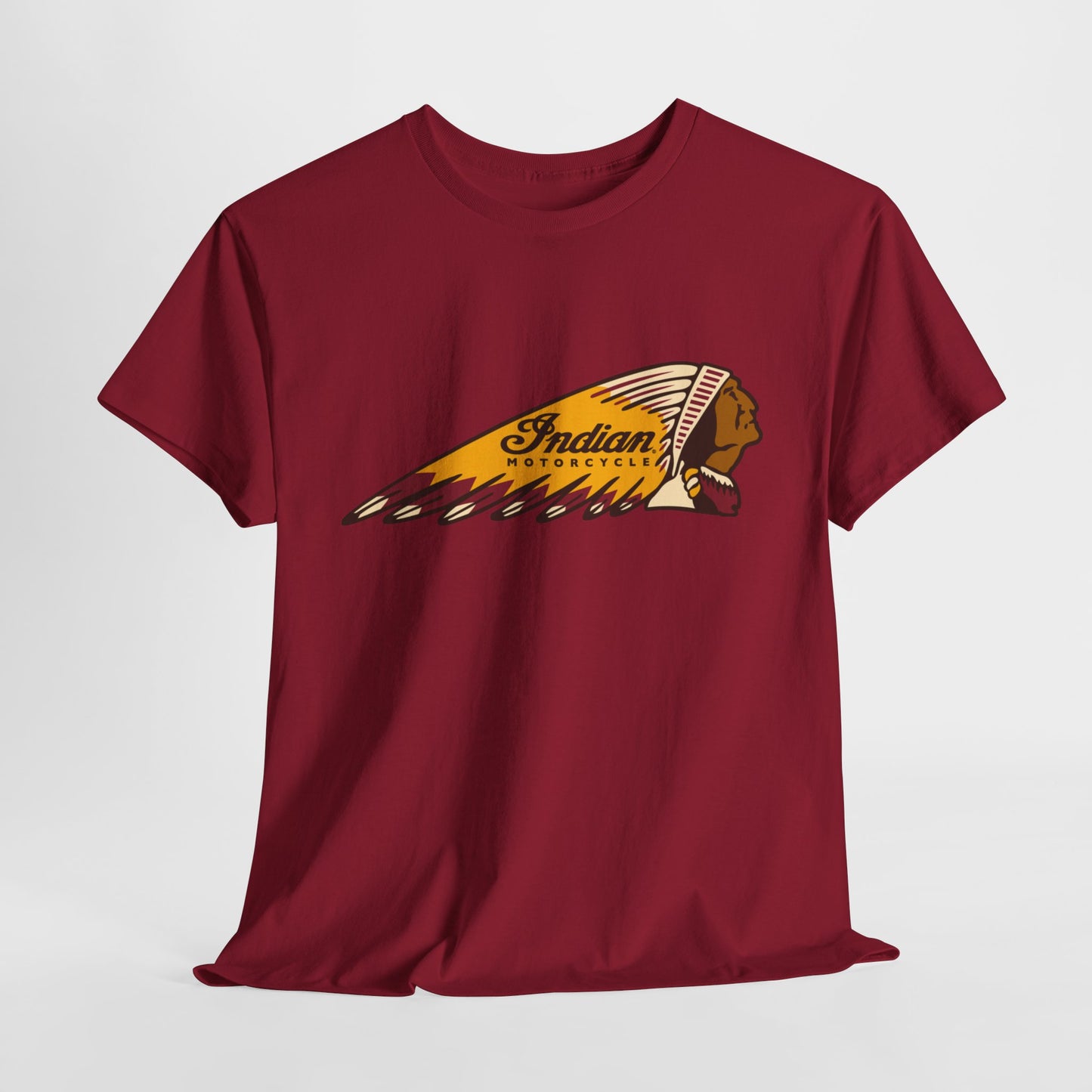 Indian Motorcycles Classic Tee - Gildan® 5000 Heavy Cotton™, Iconic Design, Perfect for Every Biker