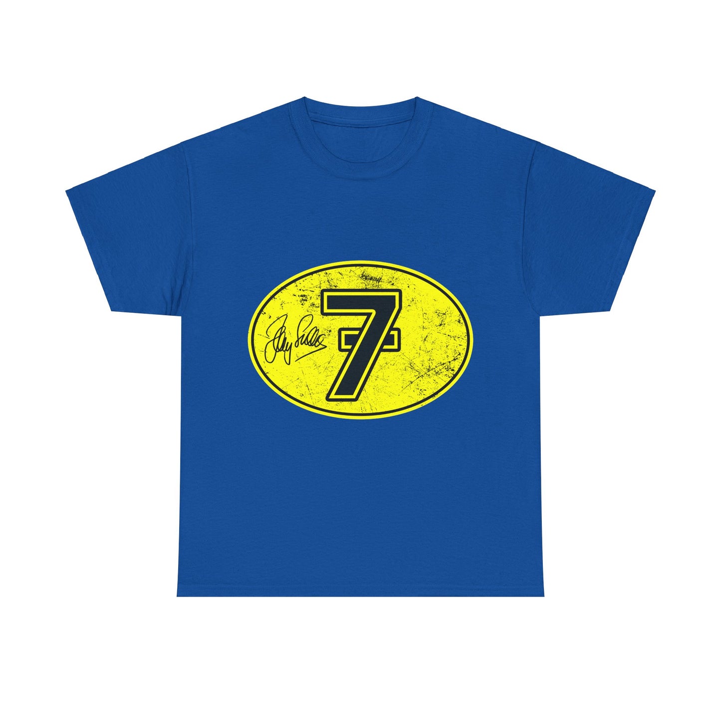 Barry Sheene No. 7 Tee | Gildan® 5000 Heavy Cotton™, Ideal for Motorcycle Enthusiasts