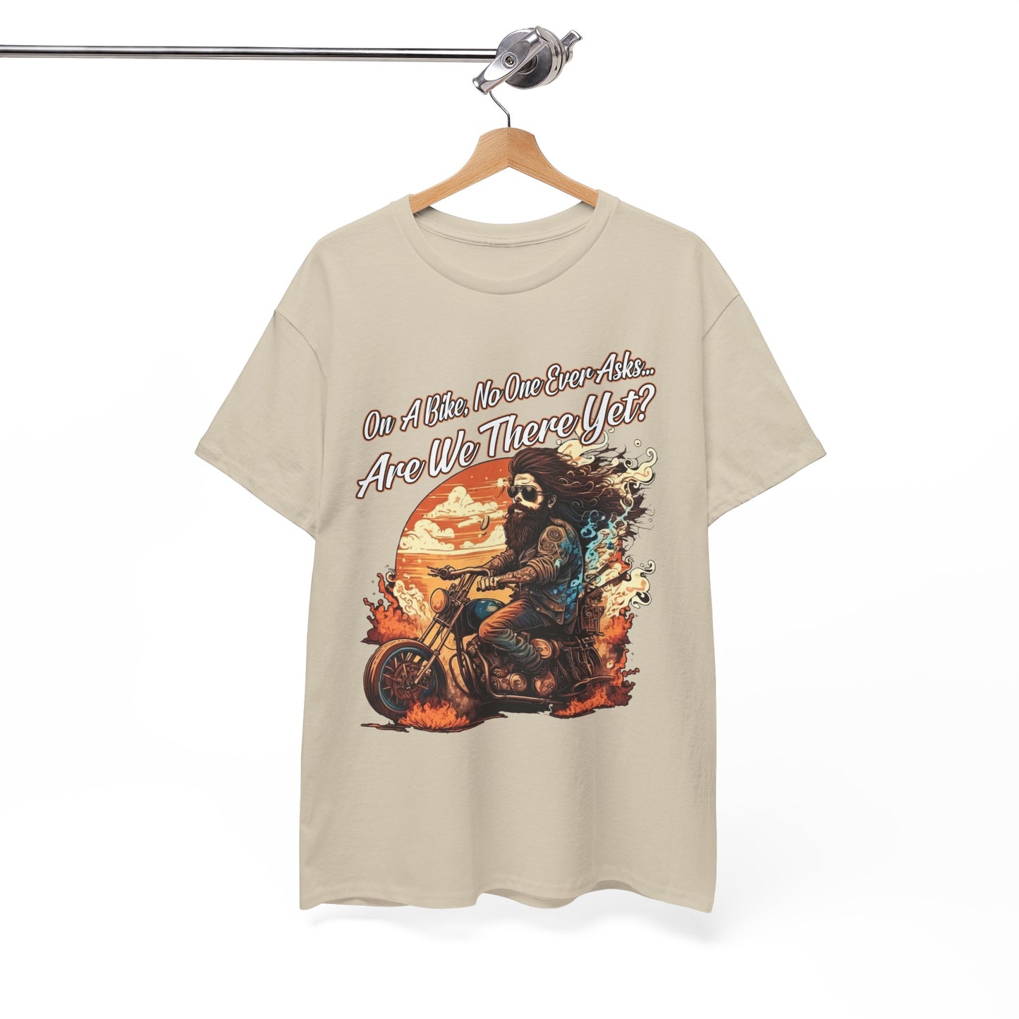 Heavy Cotton 'Are We There Yet?' Biker Tee - Classic Style for Road Warriors