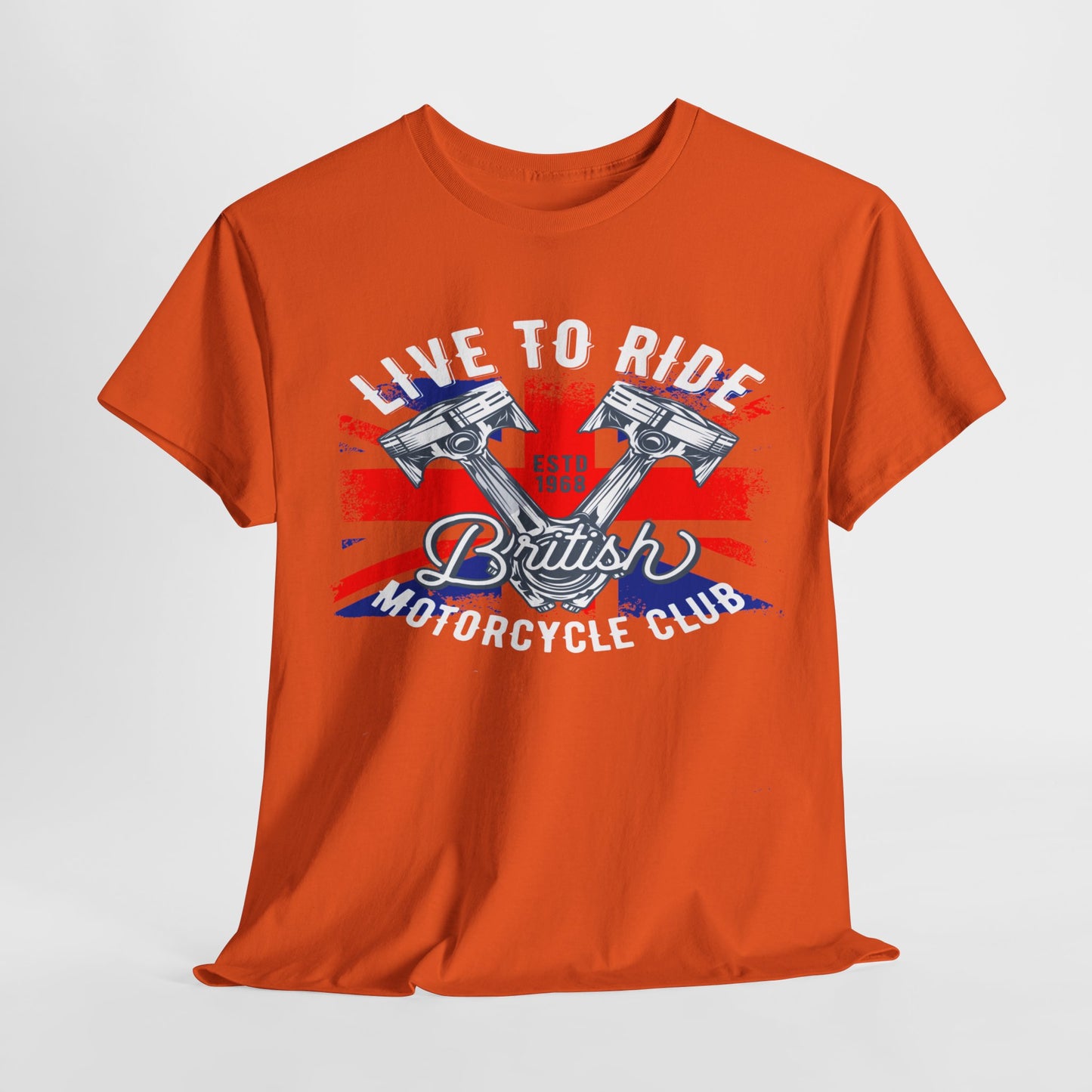 Live To Ride T-Shirt | Gildan® 5000 Heavy Cotton™ - Edgy Biker Style with Classic Fit