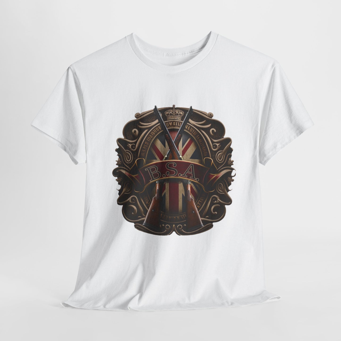 Classic BSA Motorcycles T-Shirt - Gildan® 5000 Heavy Cotton™, Perfect for Riders & Collectors