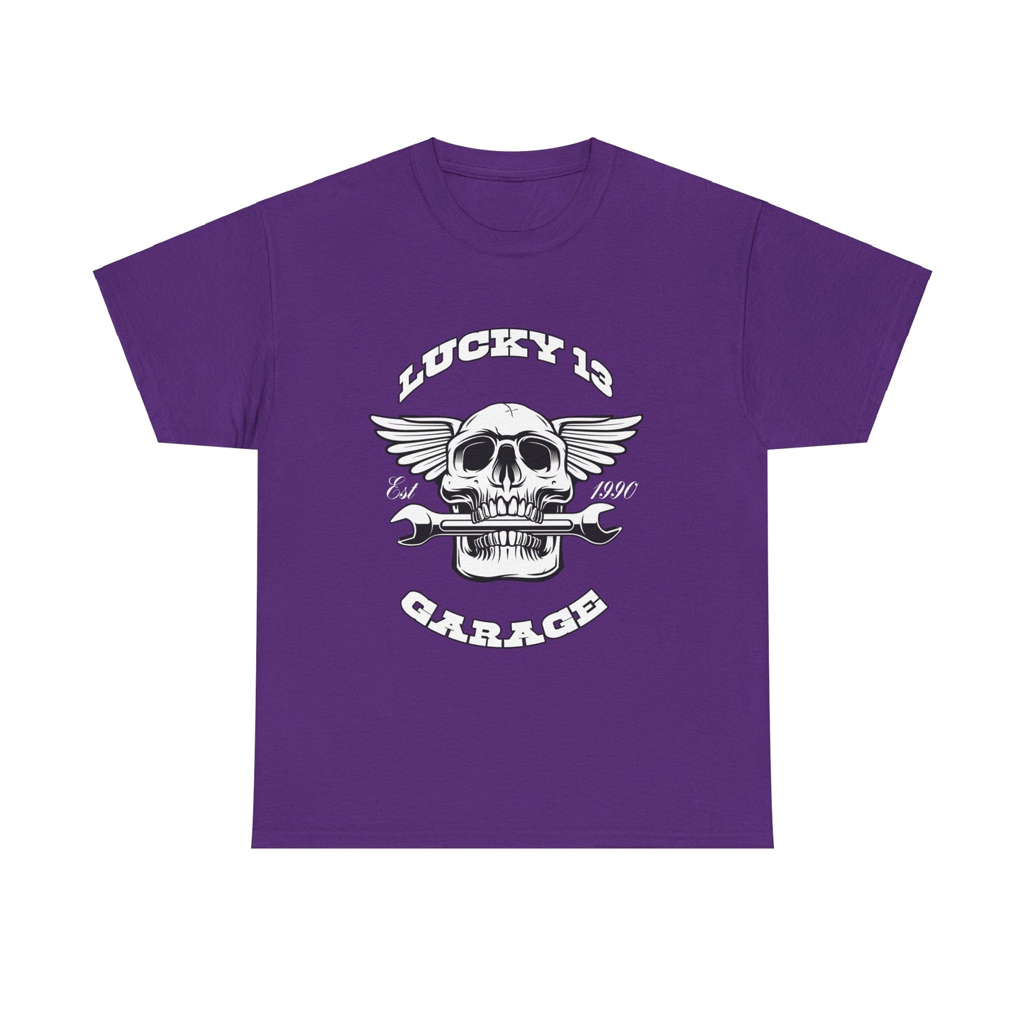 Lucky 13 Motorcycle Tee - Gildan® 5000 Heavy Cotton™, Iconic Design, Midweight Fabric for Everyday Wear