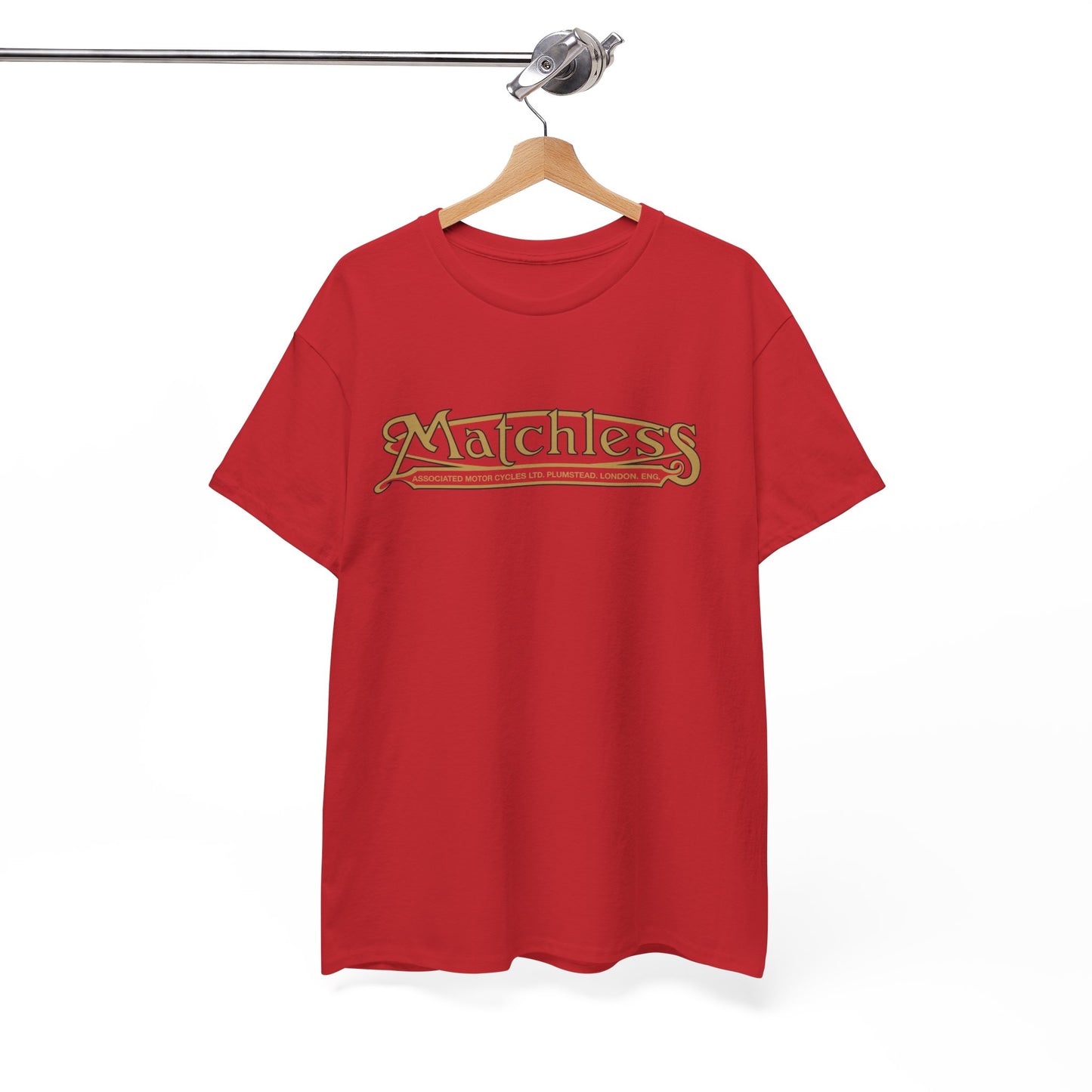 Elegant Rib Collar Matchless Motorcycles Logo T-shirt
