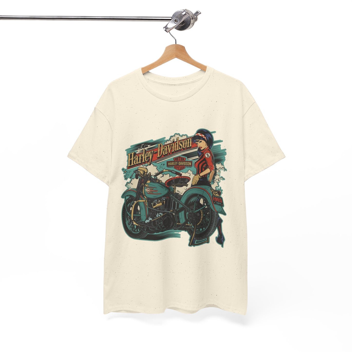 Harley-Davidson 1903 Retro T-Shirt - Gildan® 5000 Heavy Cotton™, Timeless Style, Built for Riders