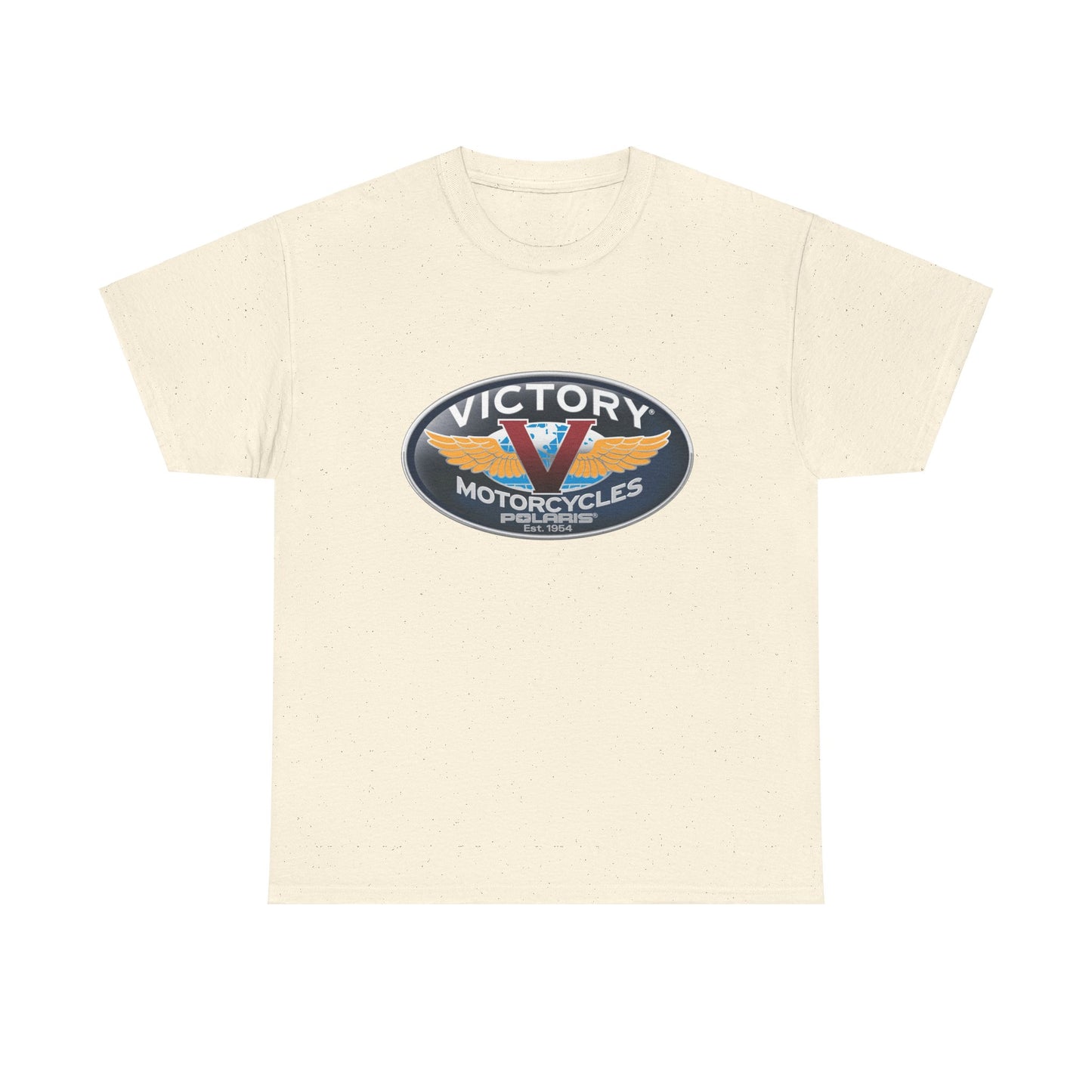 Victory Polaris Logo Tee - Gildan® 5000 Heavy Cotton™, Quality Fabric for the Modern Biker