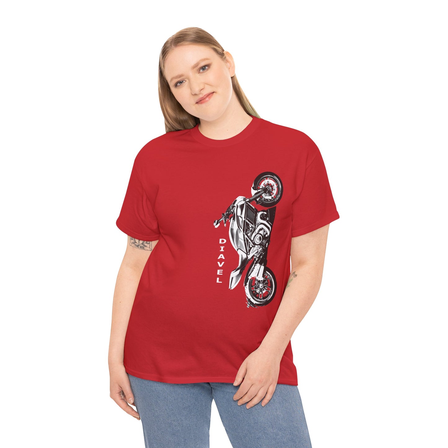 Ducati Diavel Biker T-Shirt | Gildan® 5000 Heavy Cotton™ - Rugged Style, Classic Fit for Motorcycle Lovers
