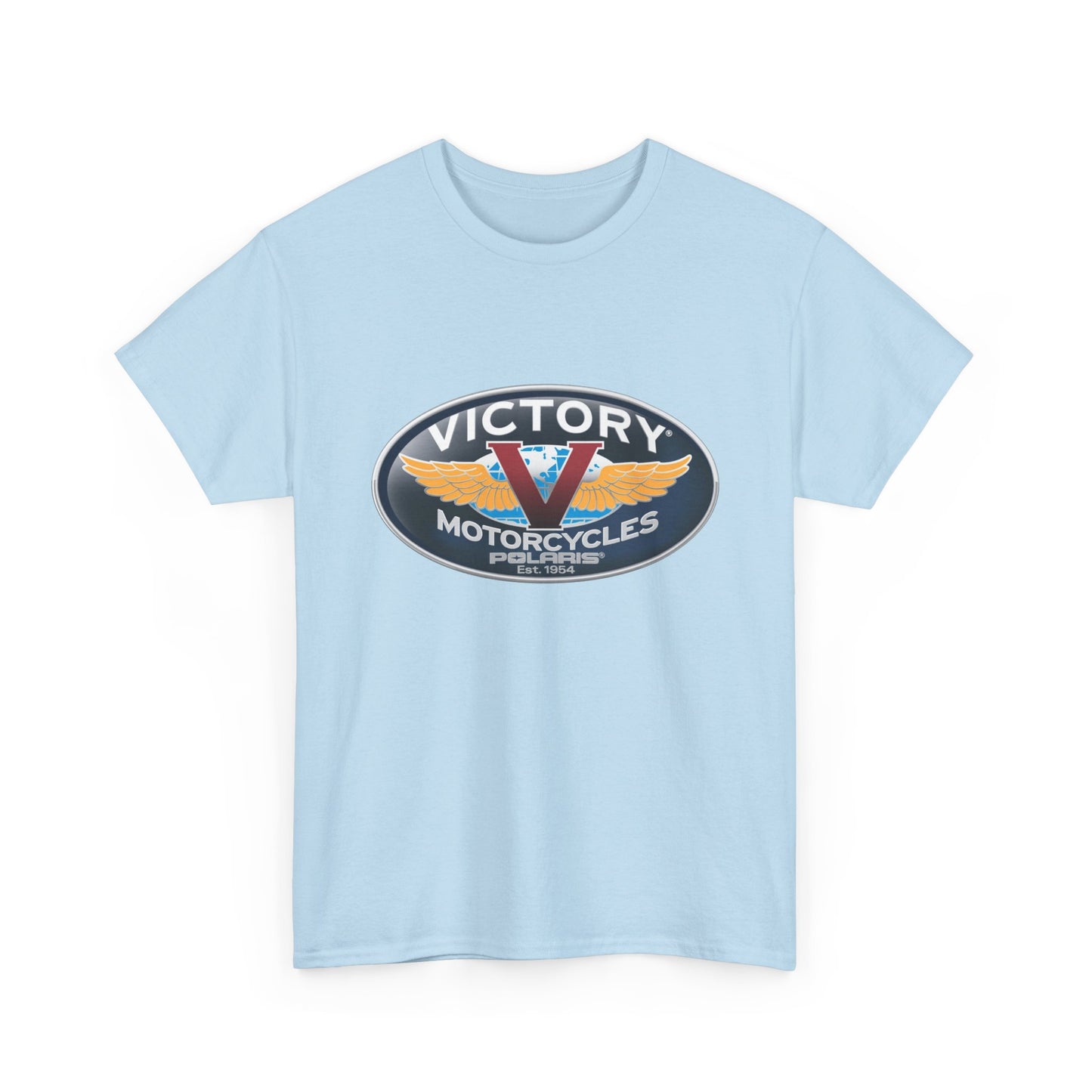 Victory Polaris Logo Tee - Gildan® 5000 Heavy Cotton™, Quality Fabric for the Modern Biker