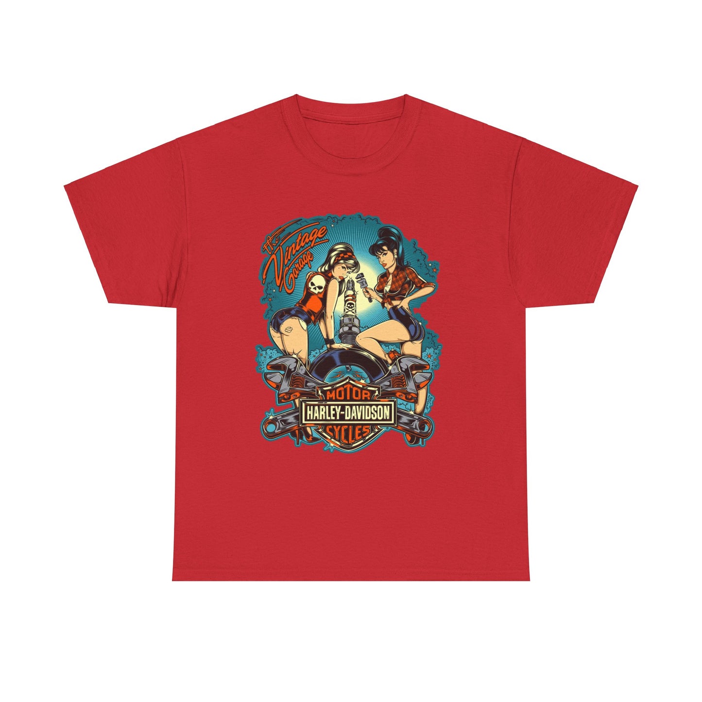 Harley Davidson T-Shirt | Gildan® 5000 Heavy Cotton™, Classic Fit, Timeless Biker Style