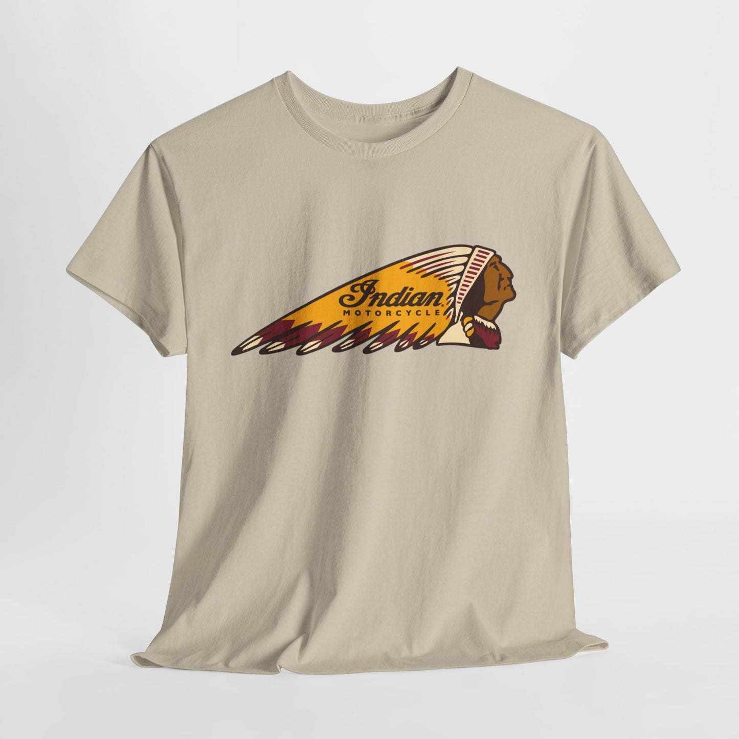Indian Motorcycles Classic Tee - Gildan® 5000 Heavy Cotton™, Iconic Design, Perfect for Every Biker
