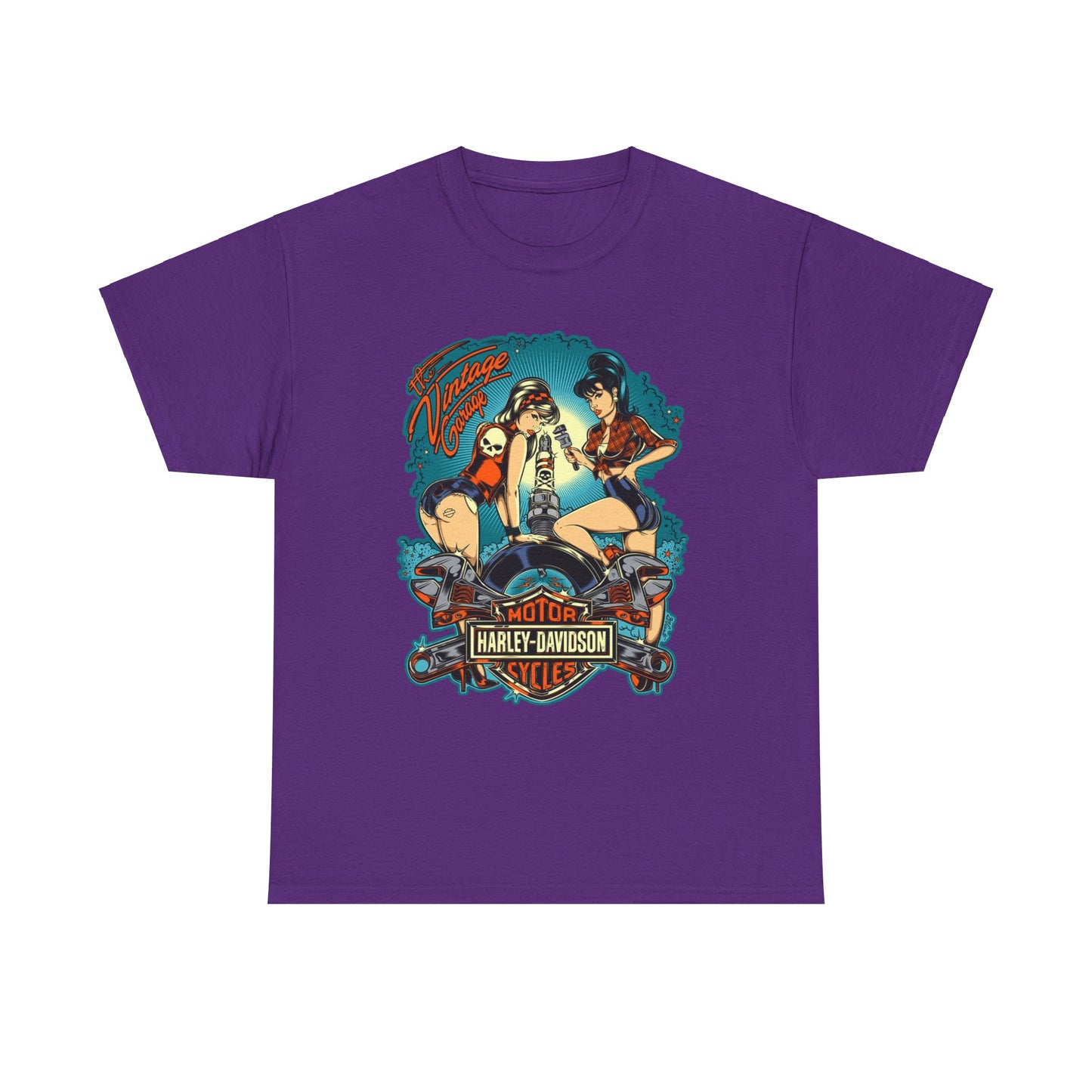 Harley Davidson T-Shirt | Gildan® 5000 Heavy Cotton™, Classic Fit, Timeless Biker Style