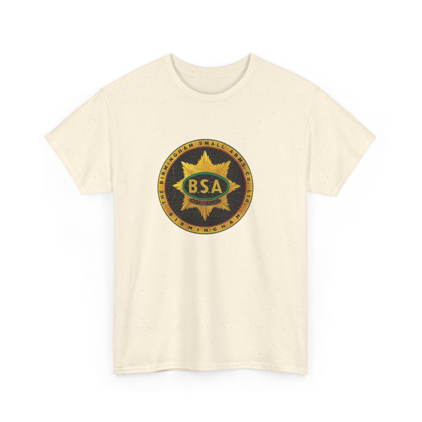 Vintage BSA Logo Tee - Gildan® 5000 Heavy Cotton™, Perfect for Bikers & Motorcycle Enthusiasts