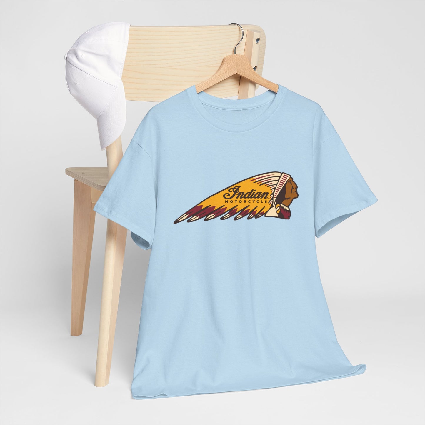 Indian Motorcycles Classic Tee - Gildan® 5000 Heavy Cotton™, Iconic Design, Perfect for Every Biker