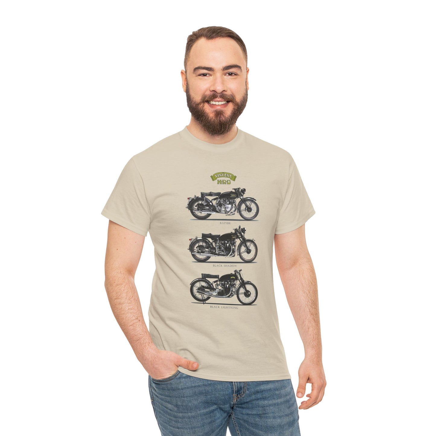 Elevate Your Style with Vincent HRD Vintage Poster Tee with Gildan® 5000's Classic Fit