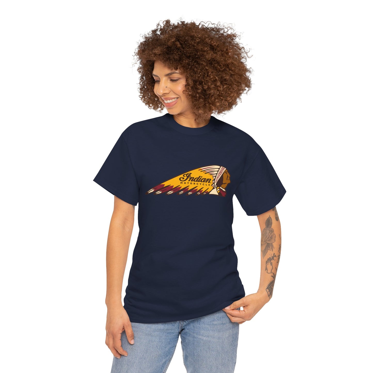 Indian Motorcycles Classic Tee - Gildan® 5000 Heavy Cotton™, Iconic Design, Perfect for Every Biker