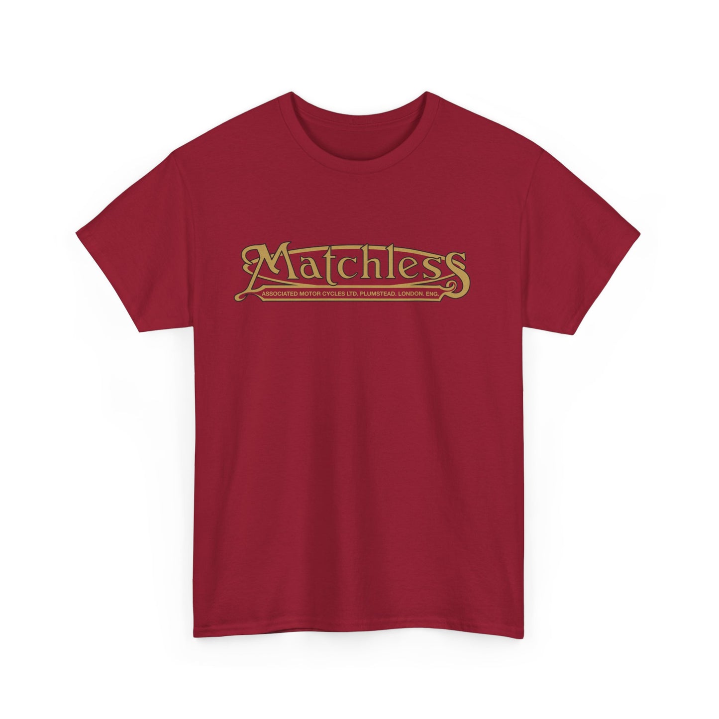 Elegant Rib Collar Matchless Motorcycles Logo T-shirt