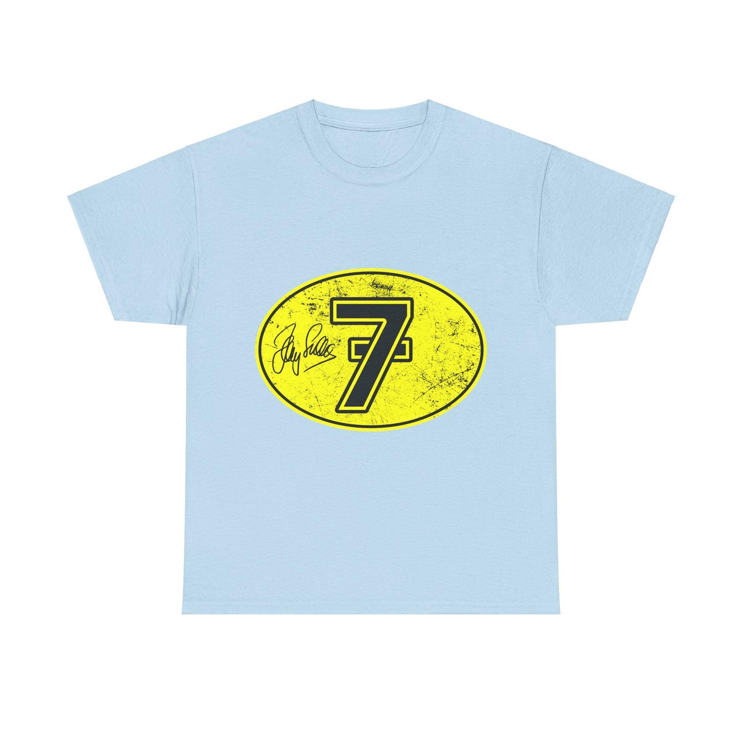 Barry Sheene No. 7 Tee | Gildan® 5000 Heavy Cotton™, Ideal for Motorcycle Enthusiasts