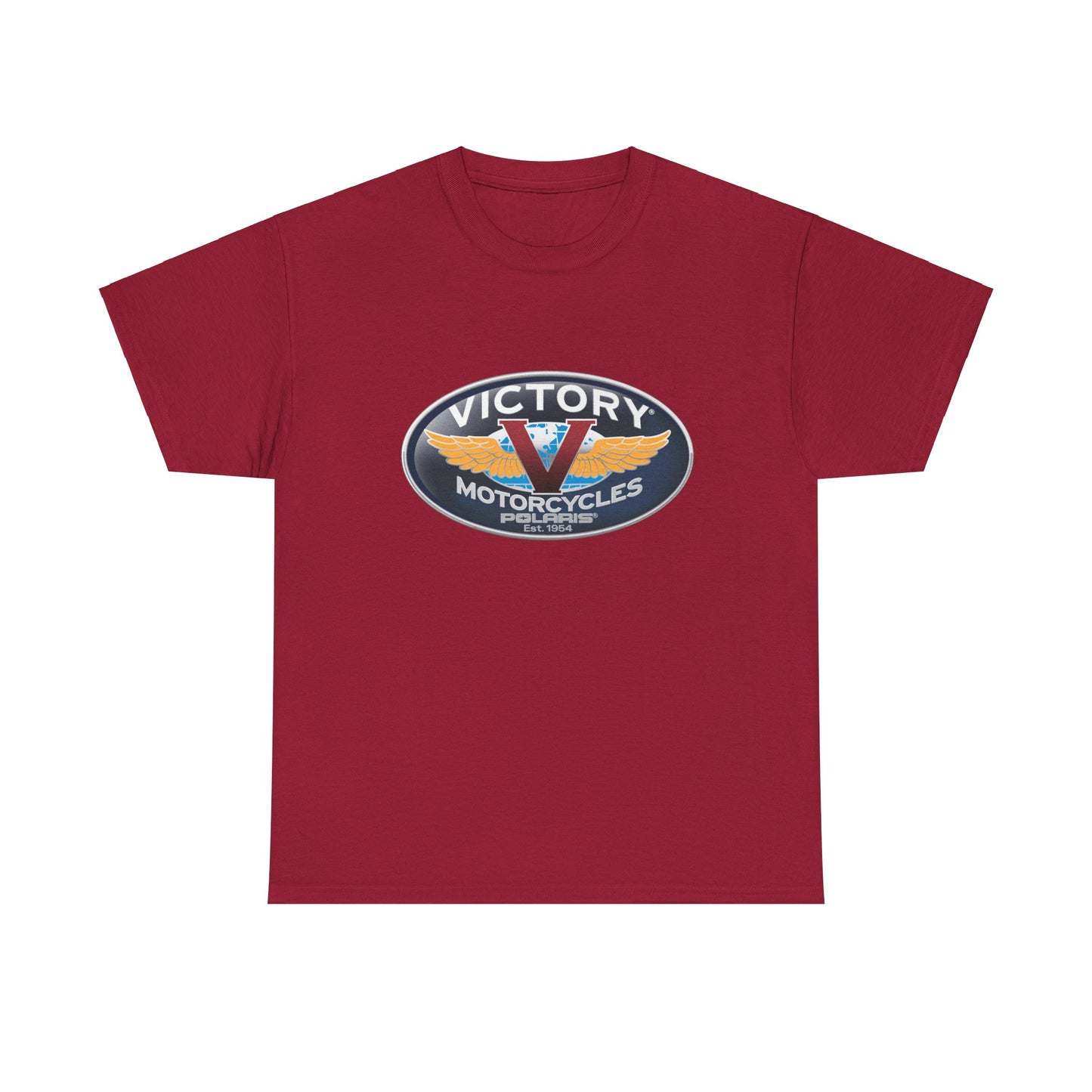 Victory Polaris Logo Tee - Gildan® 5000 Heavy Cotton™, Quality Fabric for the Modern Biker