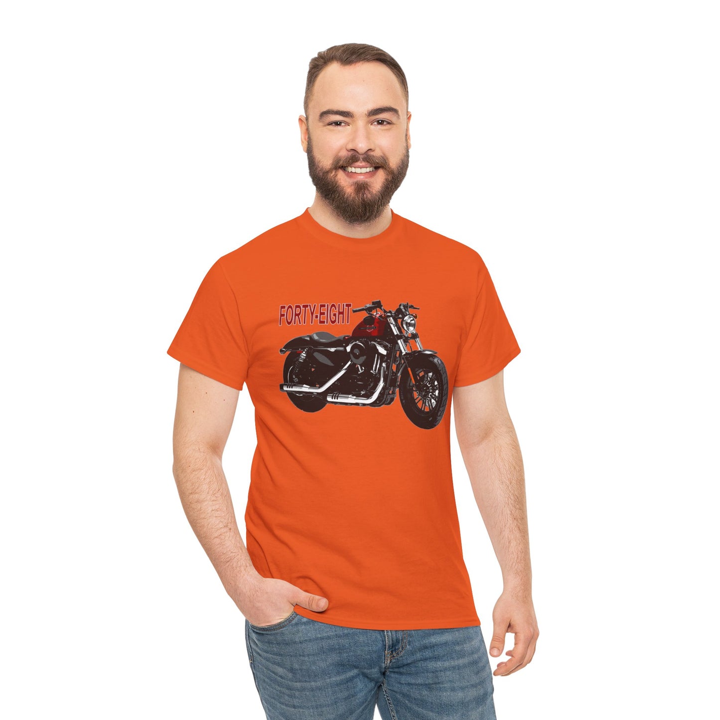 Harley Davidson 48 Unisex T-Shirt | Gildan® 5000 Heavy Cotton™ - Stylish & Comfortable, Great for Bikers of All Styles