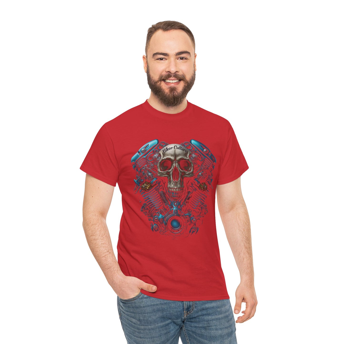 Biker Culture V-Twin Graphic Tee - Made with Midweight Fabric and Classic Fit