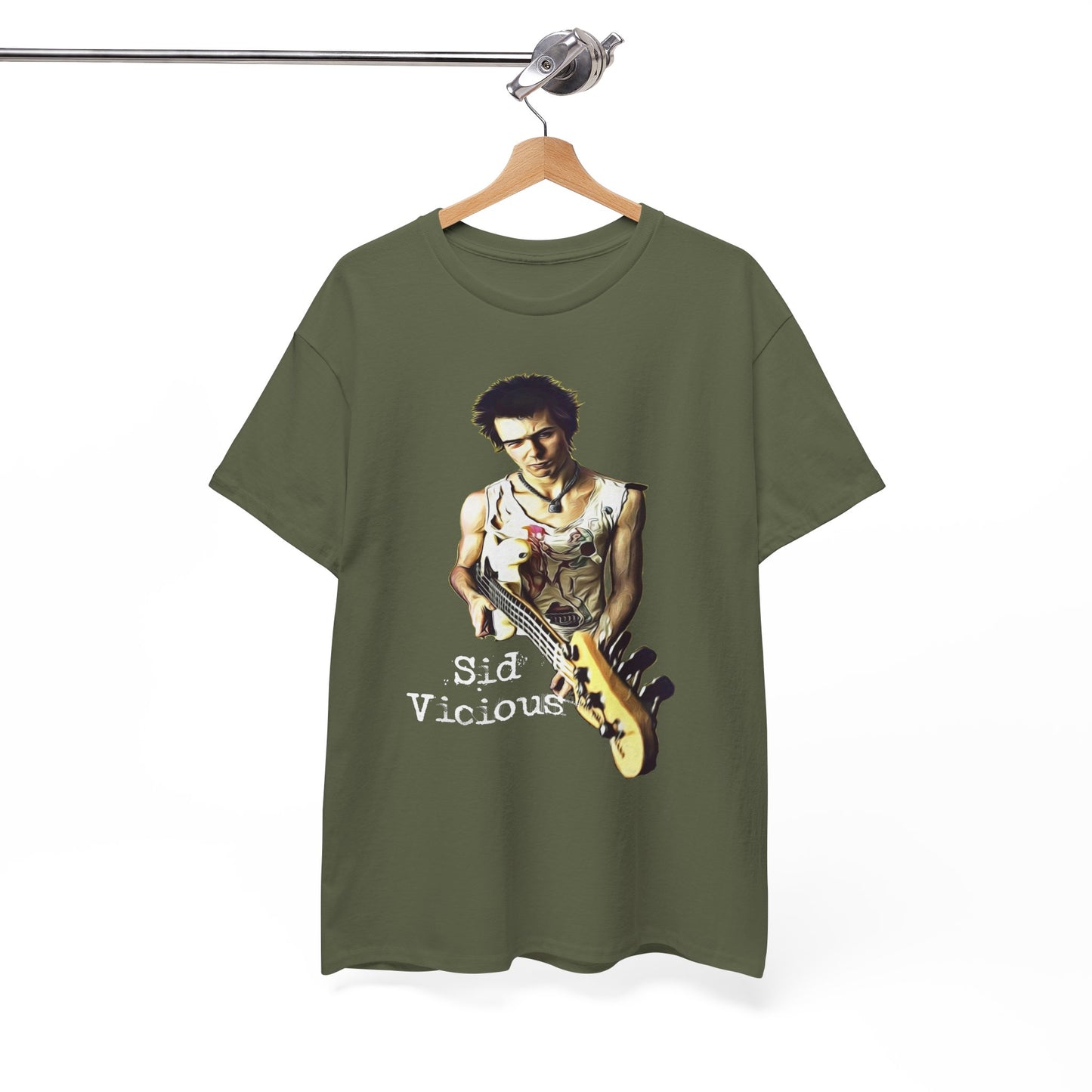Sid Vicious Design Shirt: Stylish Edge in Heavy Cotton