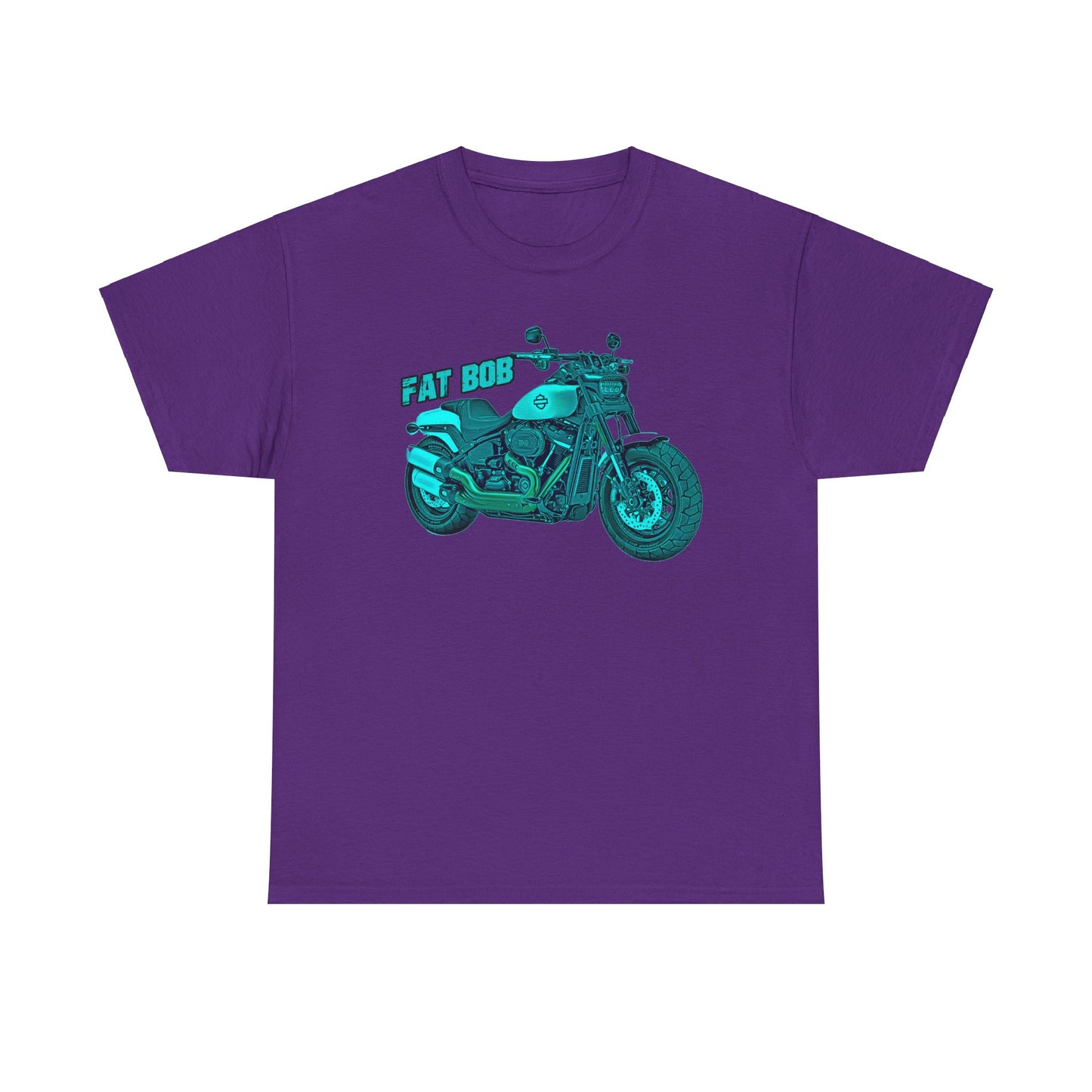 Harley Davidson Fatbob T-Shirt - Gildan® 5000 Heavy Cotton™, Stylish & Durable for Motorcycle Lovers