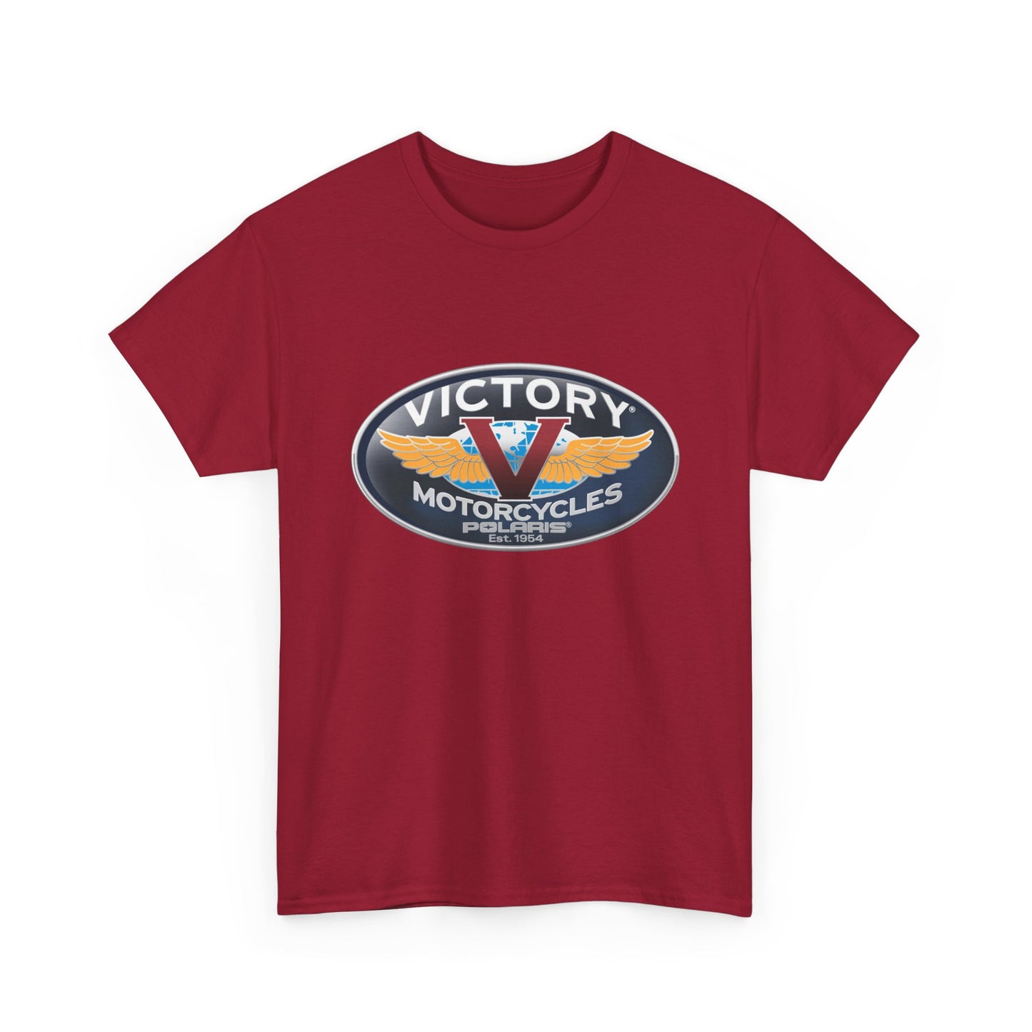 Victory Polaris Logo Tee - Gildan® 5000 Heavy Cotton™, Quality Fabric for the Modern Biker