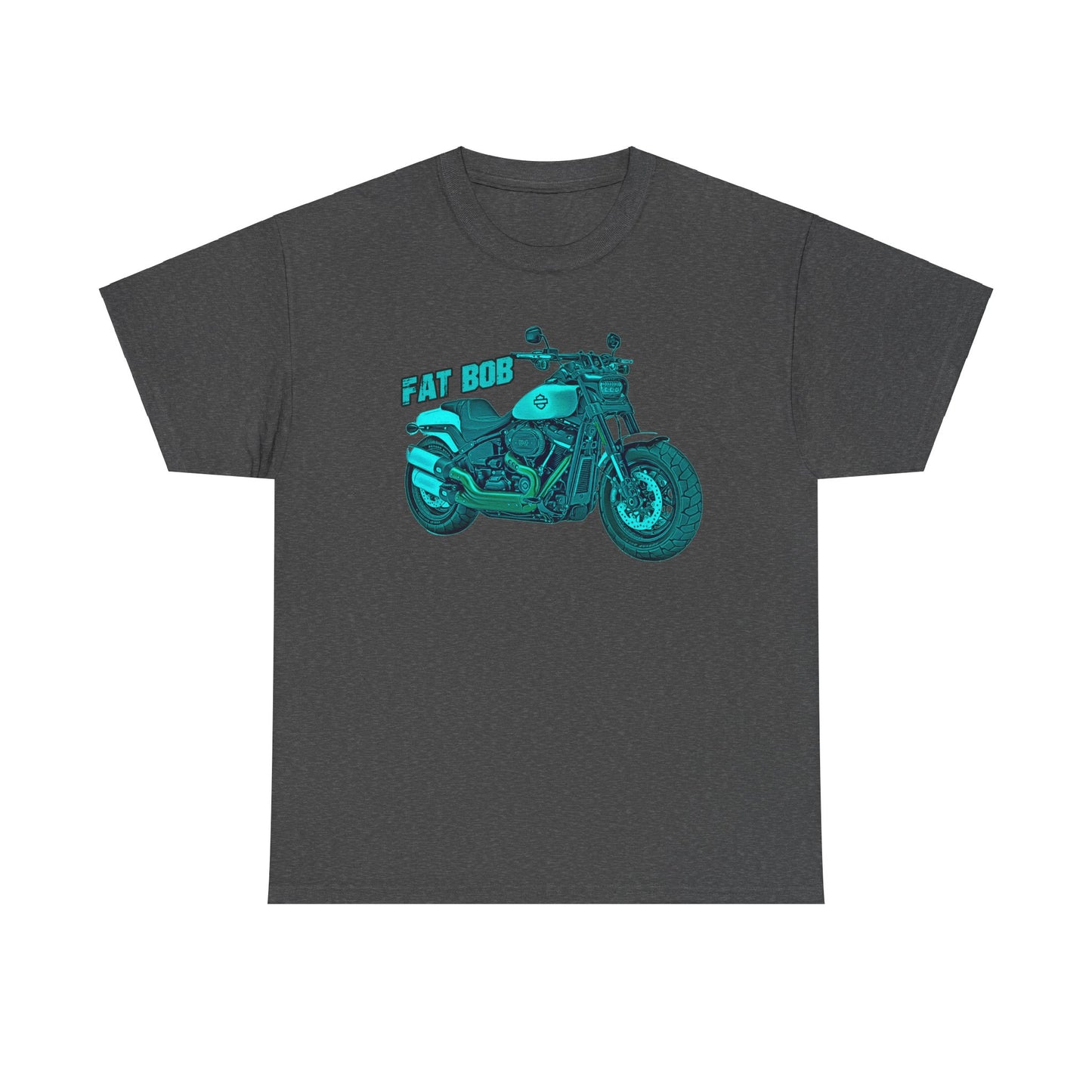 Harley Davidson Fatbob T-Shirt - Gildan® 5000 Heavy Cotton™, Stylish & Durable for Motorcycle Lovers