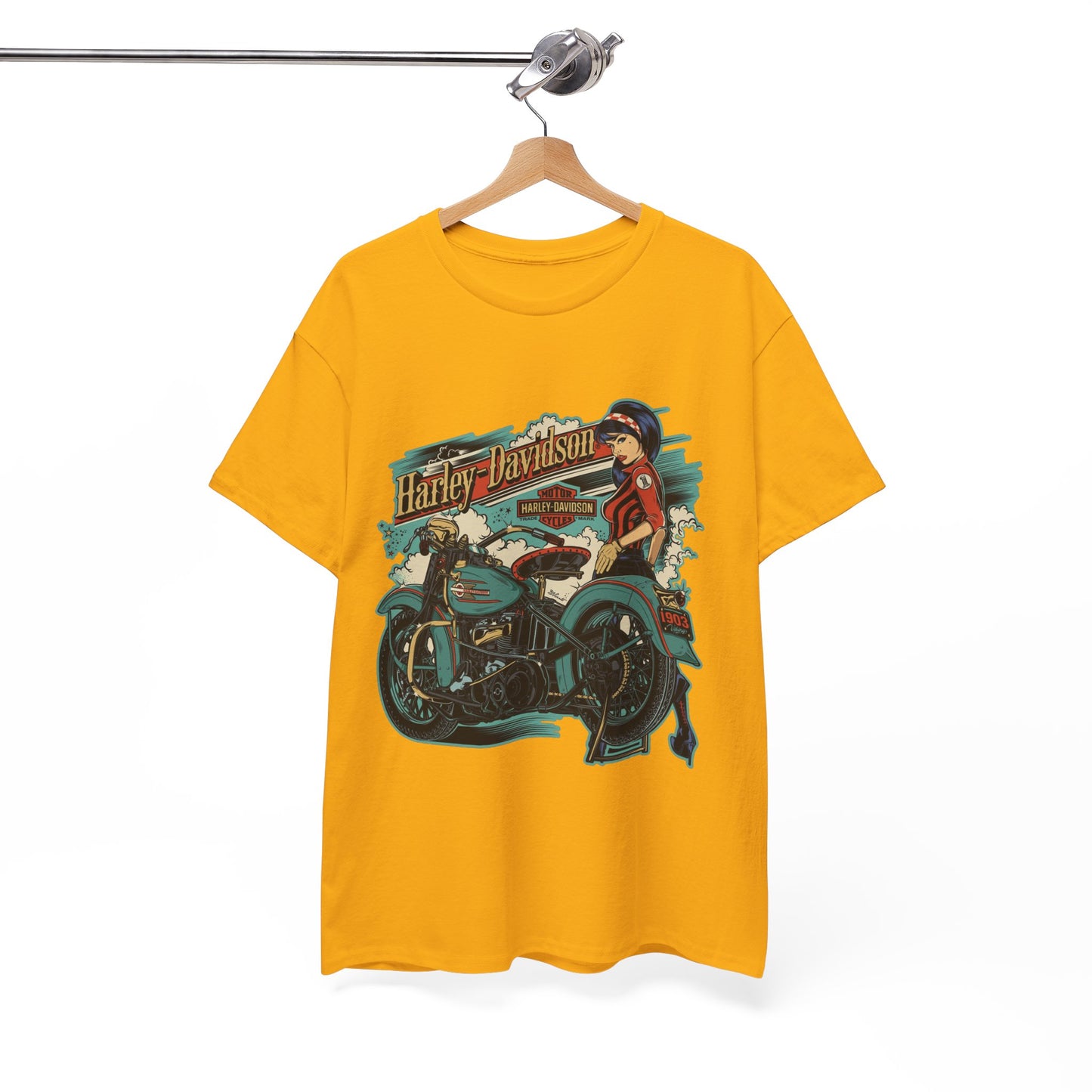 Harley-Davidson 1903 Retro T-Shirt - Gildan® 5000 Heavy Cotton™, Timeless Style, Built for Riders