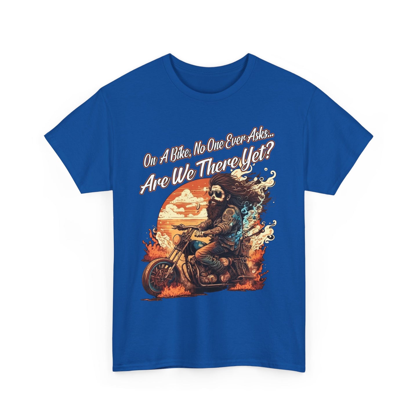 Heavy Cotton 'Are We There Yet?' Biker Tee - Classic Style for Road Warriors