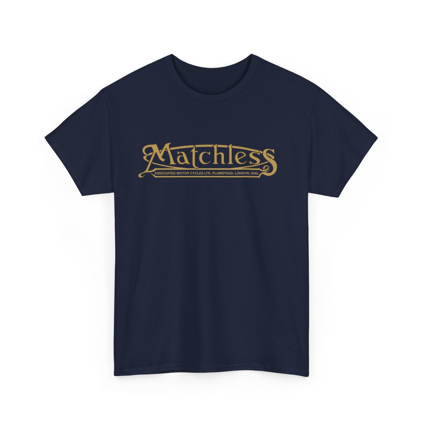 Elegant Rib Collar Matchless Motorcycles Logo T-shirt
