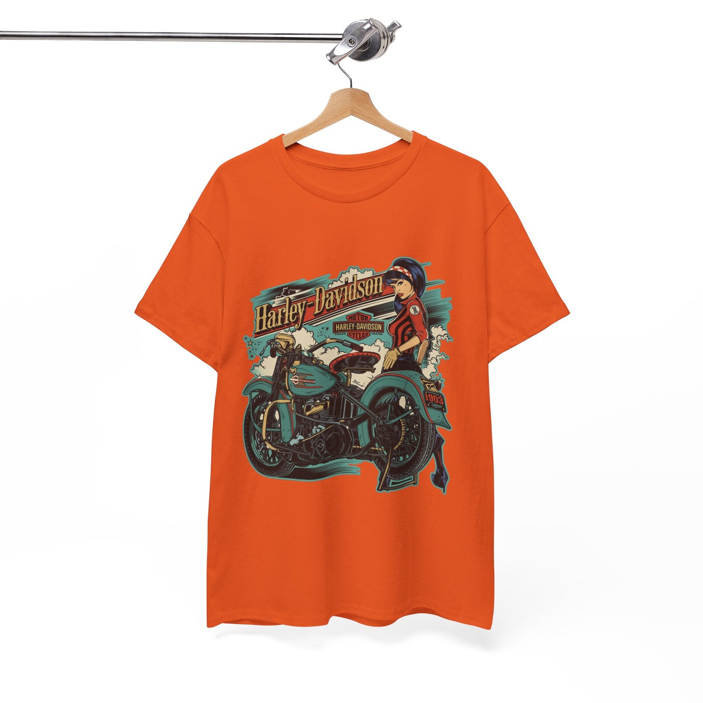 Harley-Davidson 1903 Retro T-Shirt - Gildan® 5000 Heavy Cotton™, Timeless Style, Built for Riders