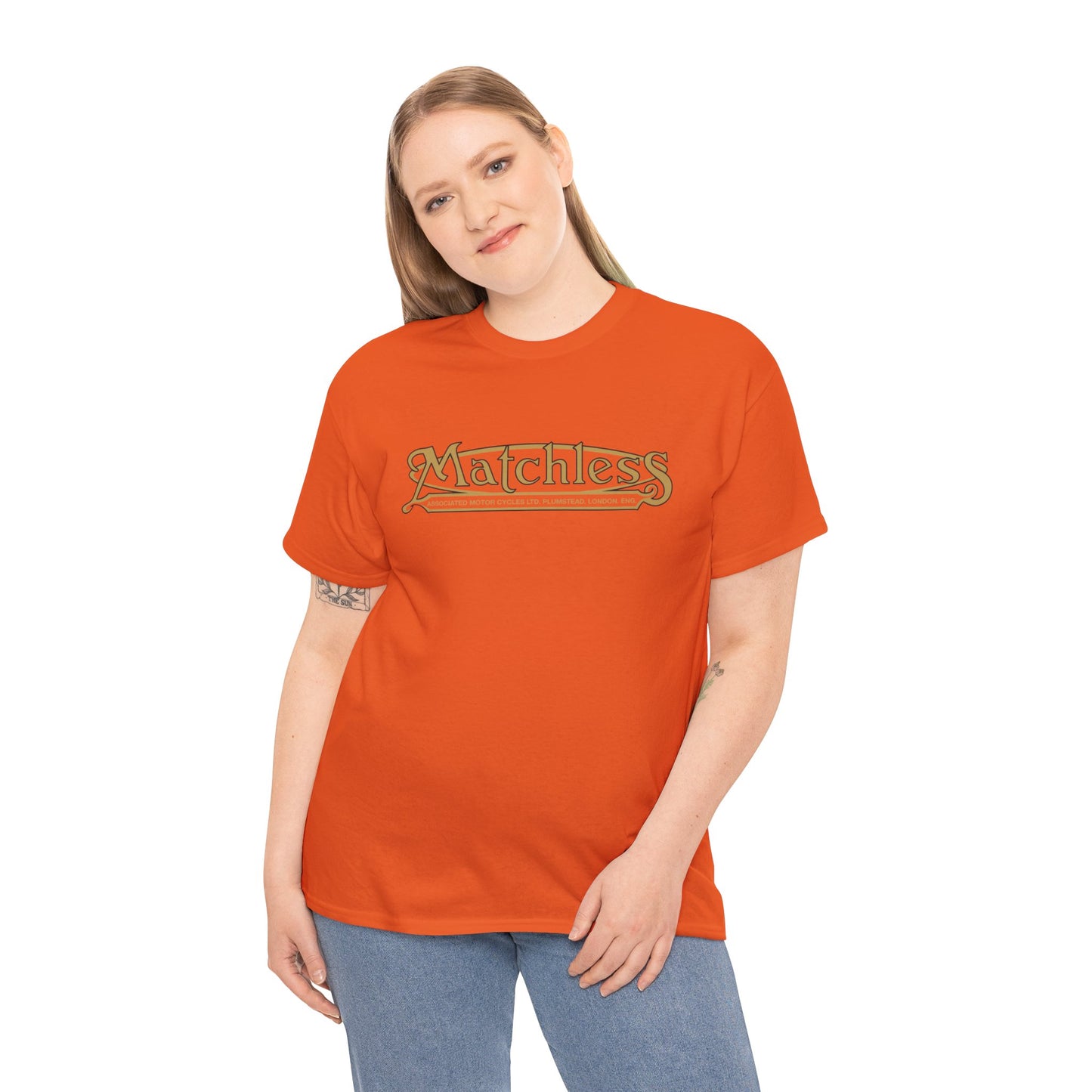 Elegant Rib Collar Matchless Motorcycles Logo T-shirt