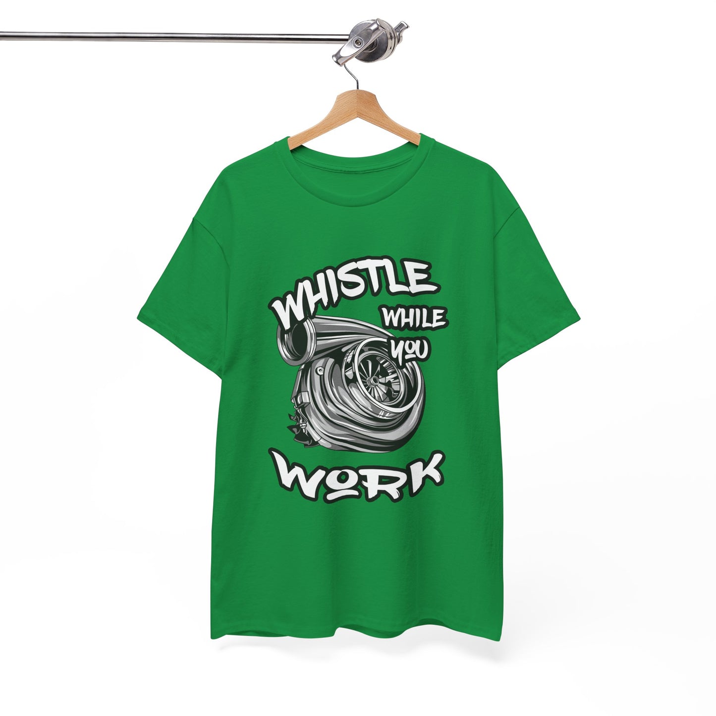 Whistle While You Work Trucker Tee - Gildan® 5000 Heavy Cotton™ Adult T-Shirt, Classic Fit & Durable Comfort