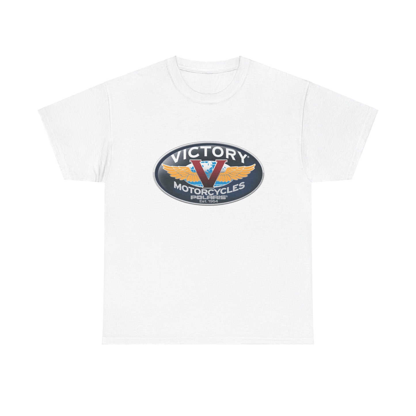 Victory Polaris Logo Tee - Gildan® 5000 Heavy Cotton™, Quality Fabric for the Modern Biker