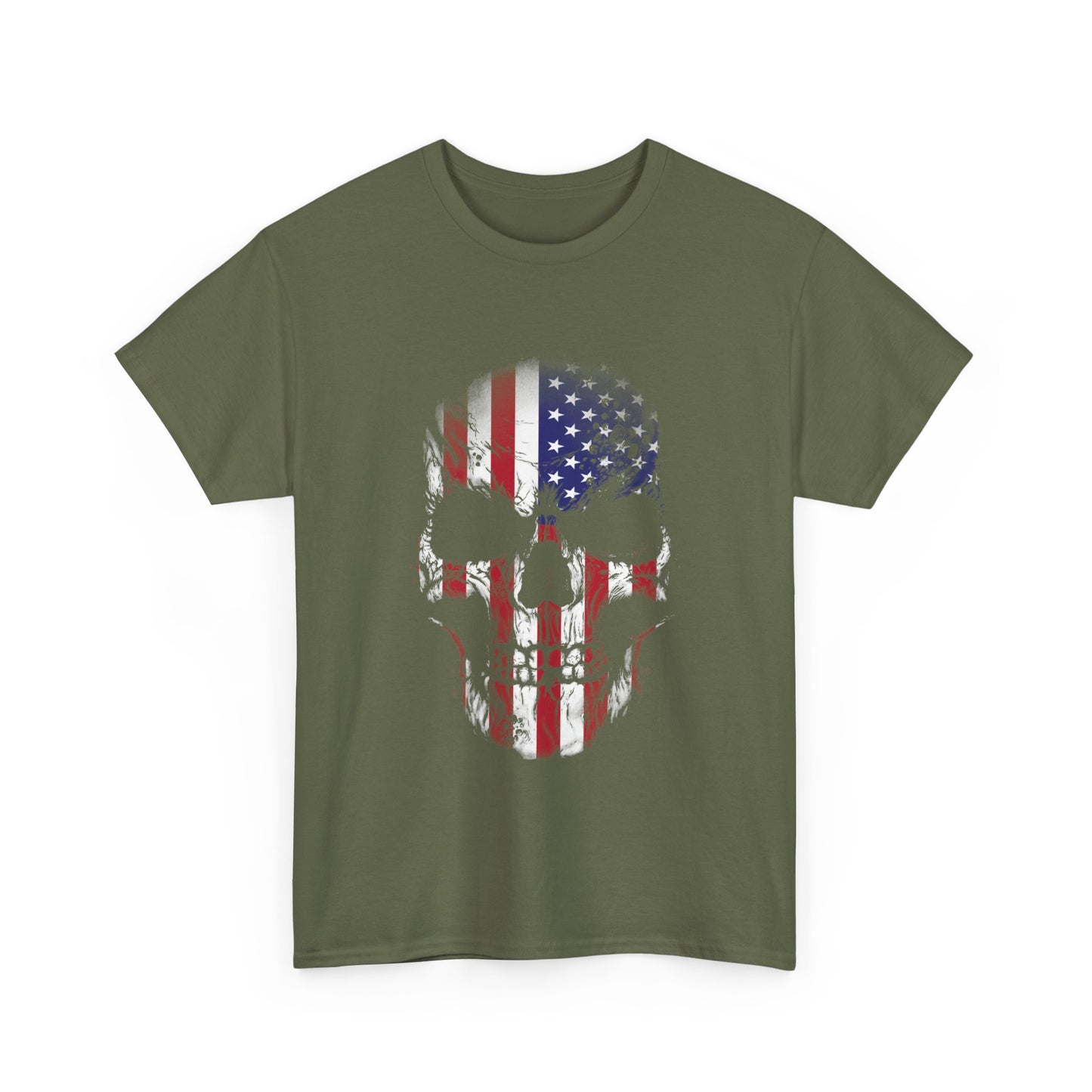 Rock the Classic Fit USA Skull Flag Tee