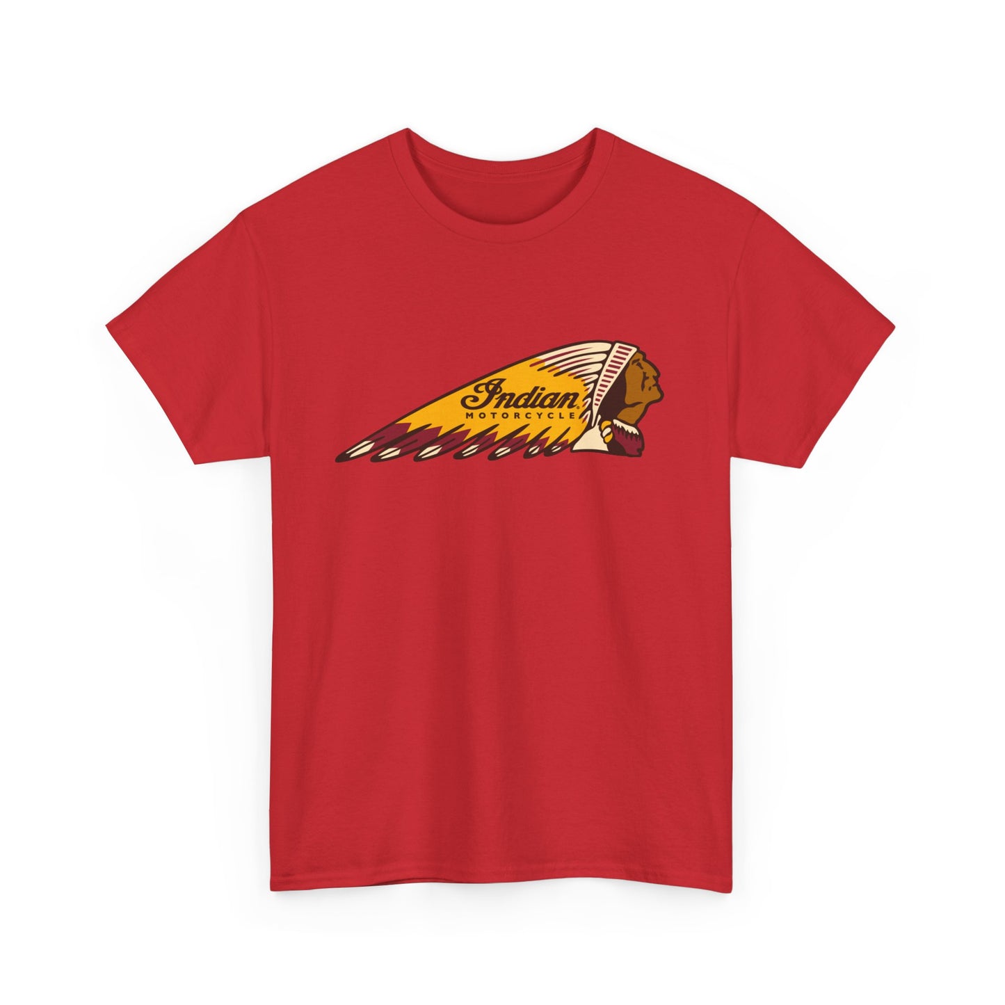 Indian Motorcycles Classic Tee - Gildan® 5000 Heavy Cotton™, Iconic Design, Perfect for Every Biker