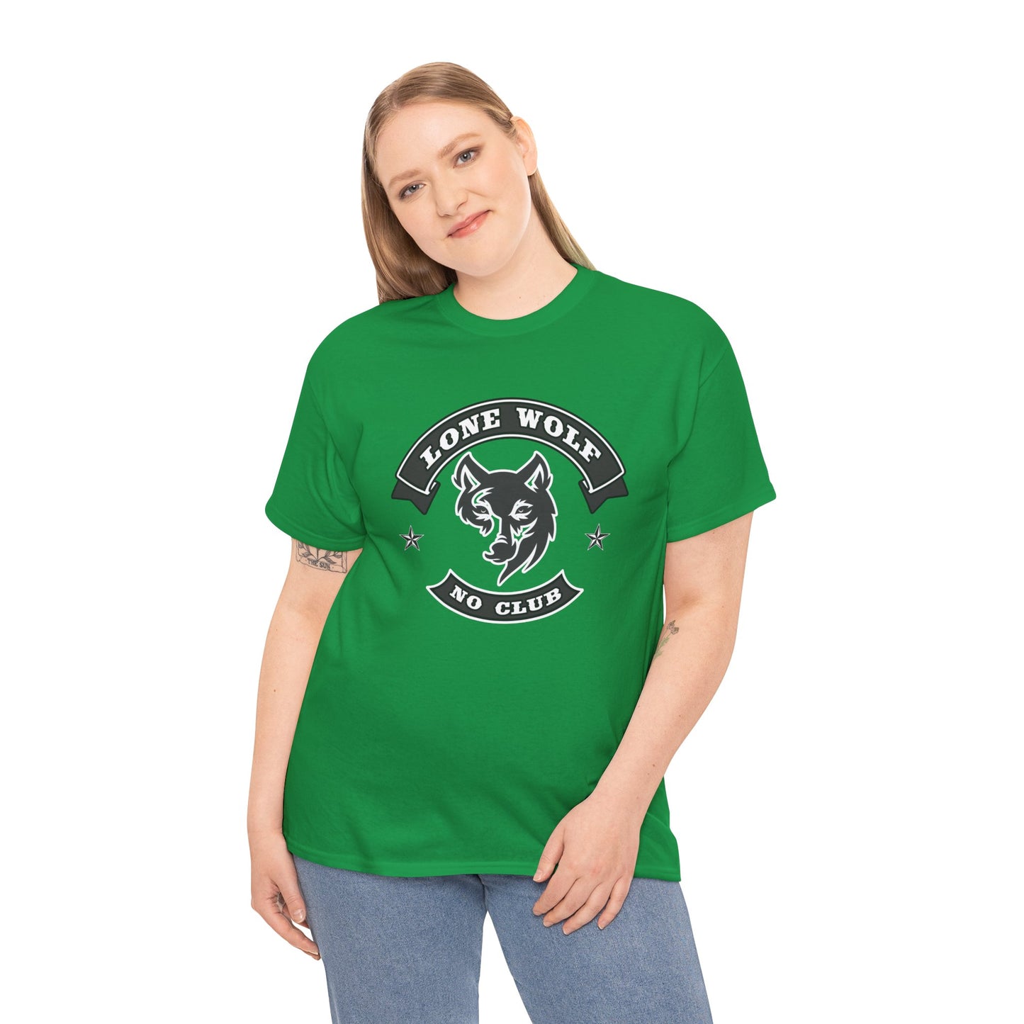 Lone Wolf Tee Shirt - Gildan® 5000 Heavy Cotton™, Classic Fit for the Independent Rider