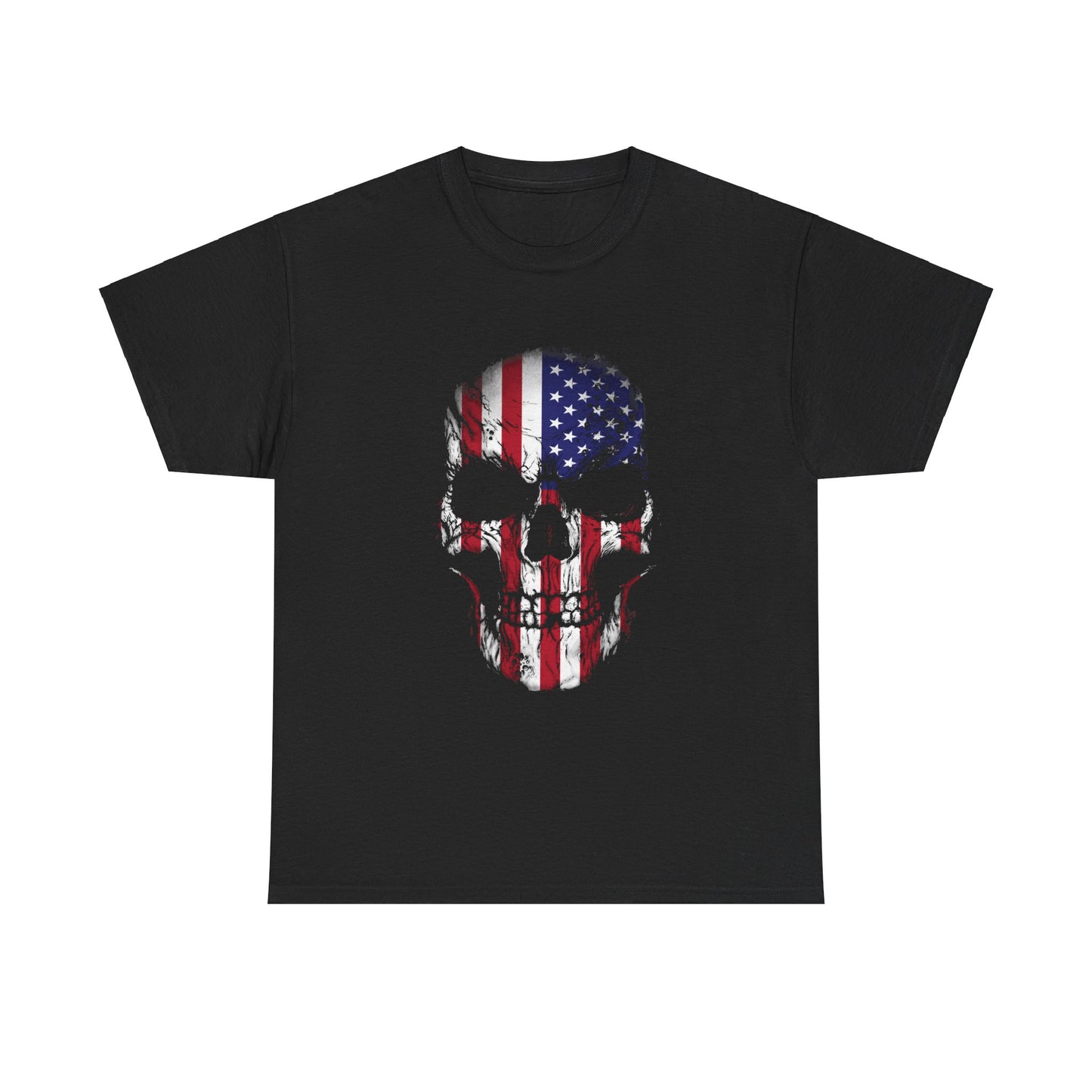 Rock the Classic Fit USA Skull Flag Tee