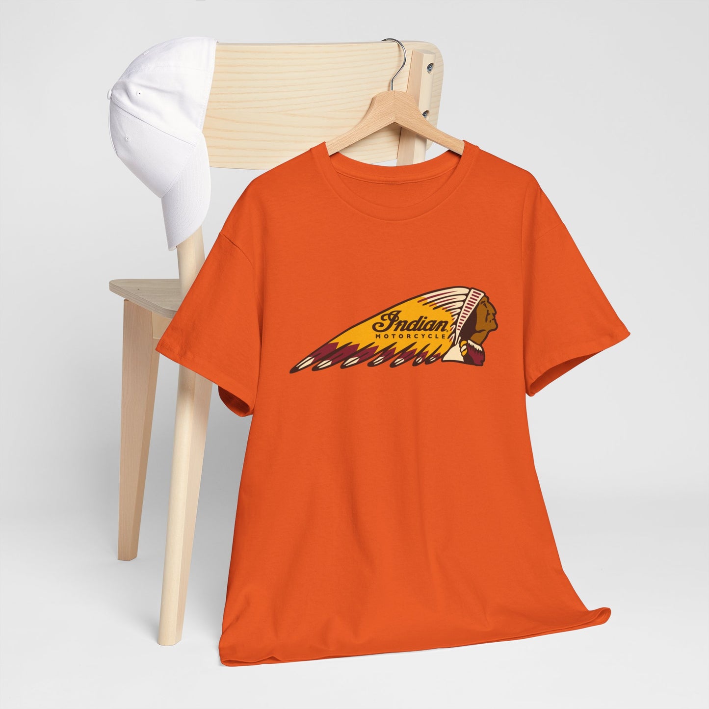 Indian Motorcycles Classic Tee - Gildan® 5000 Heavy Cotton™, Iconic Design, Perfect for Every Biker
