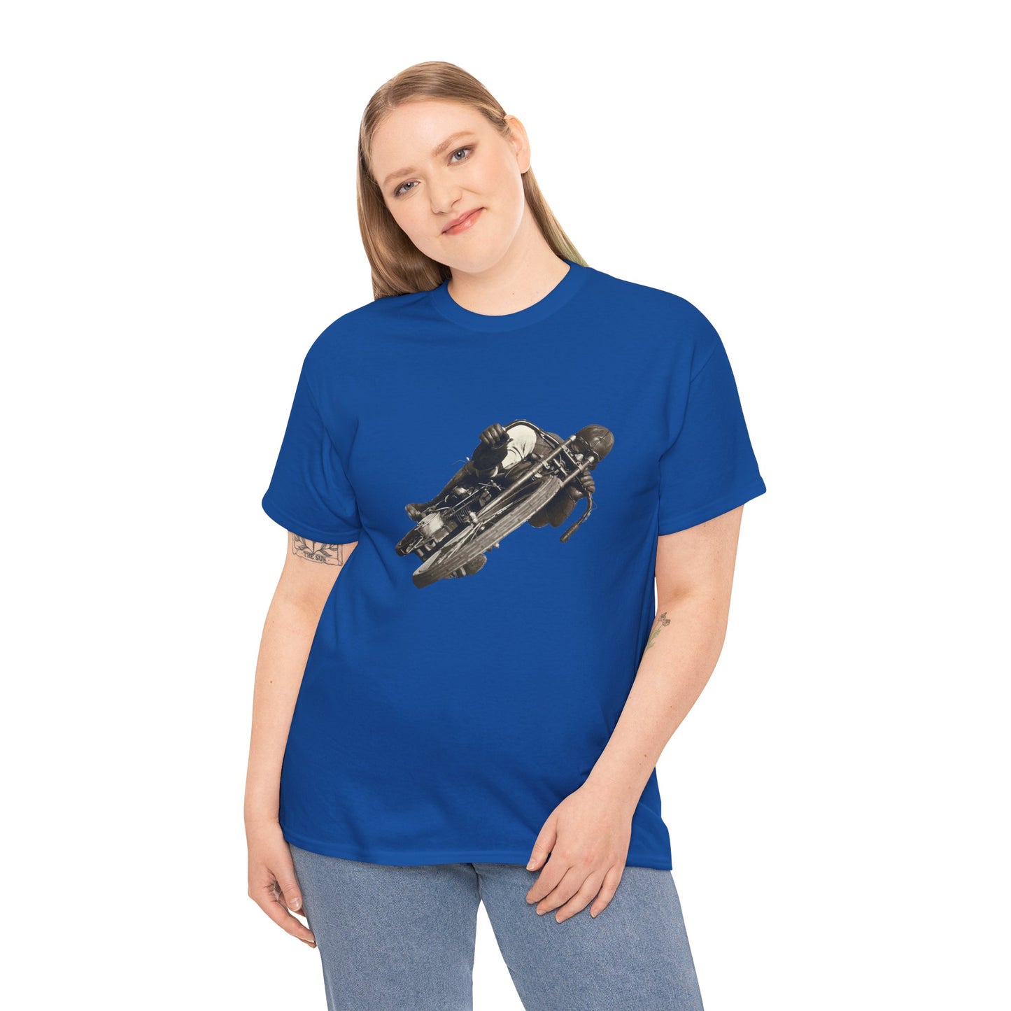 Stay Timeless with Leaning Hard Vintage Biker T-Shirt on Gildan 5000