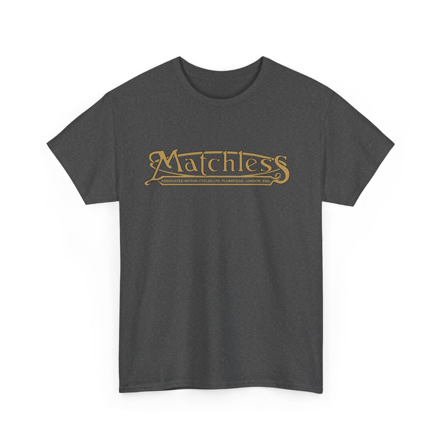 Elegant Rib Collar Matchless Motorcycles Logo T-shirt