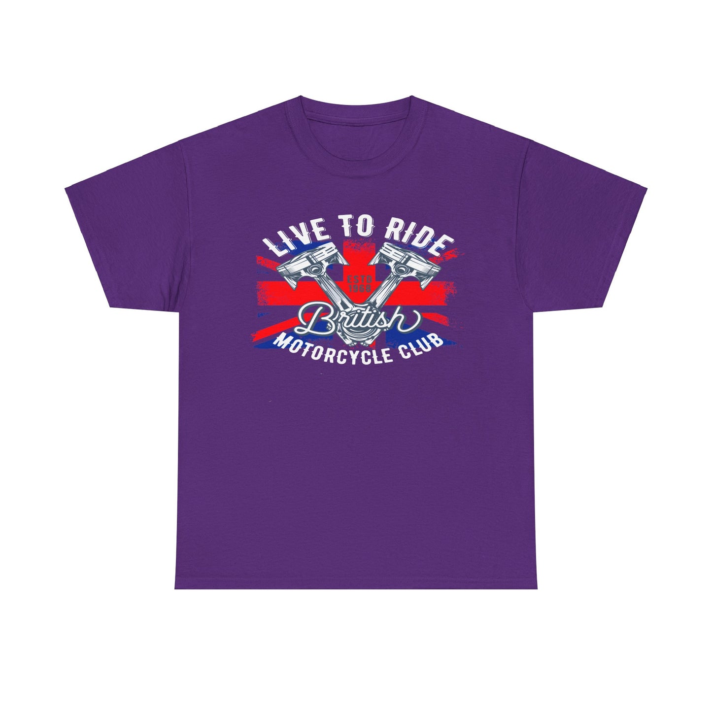 Live To Ride T-Shirt | Gildan® 5000 Heavy Cotton™ - Edgy Biker Style with Classic Fit